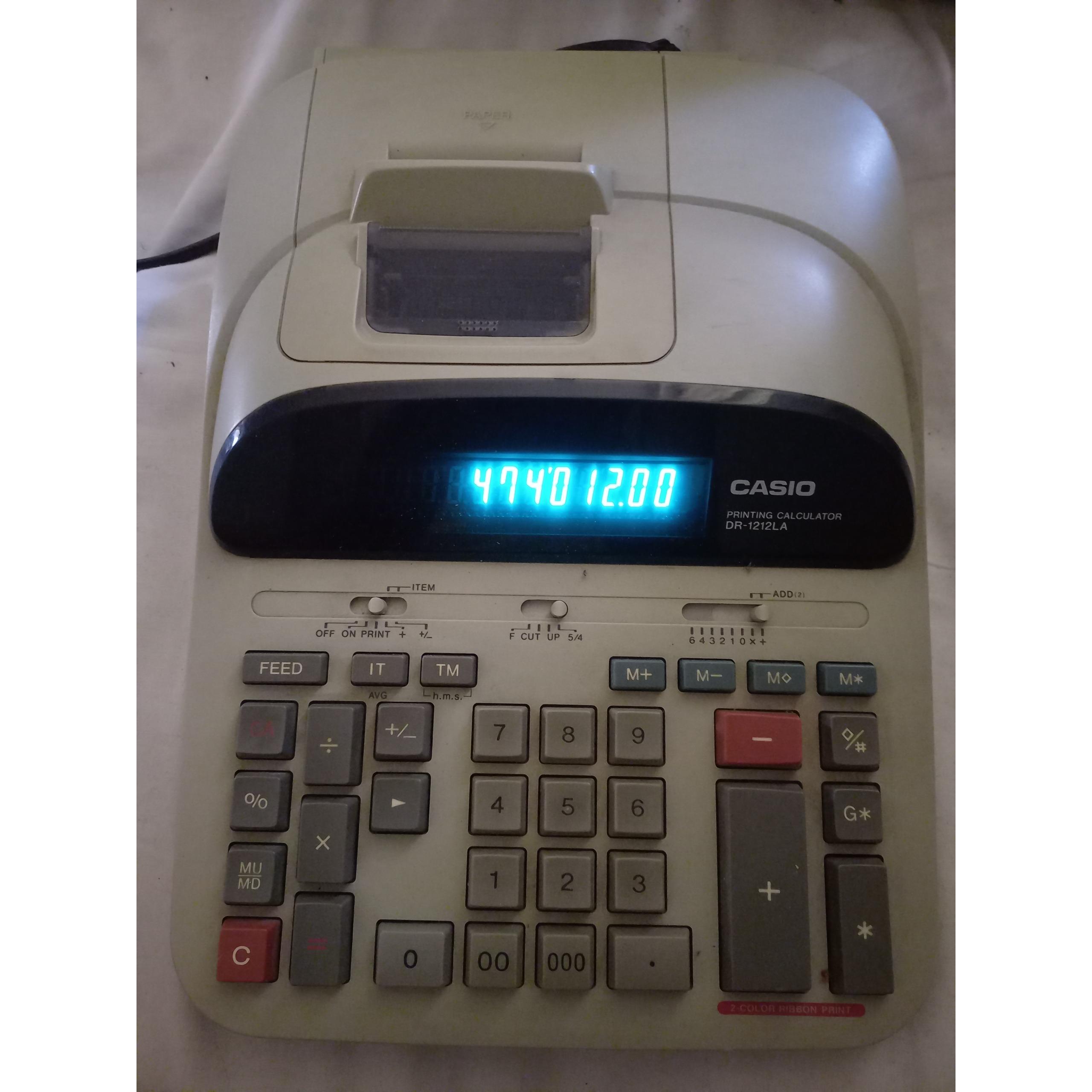 ماشین حساب CASIO چاپگردارکاملا سالم وعتیقه درحدنو