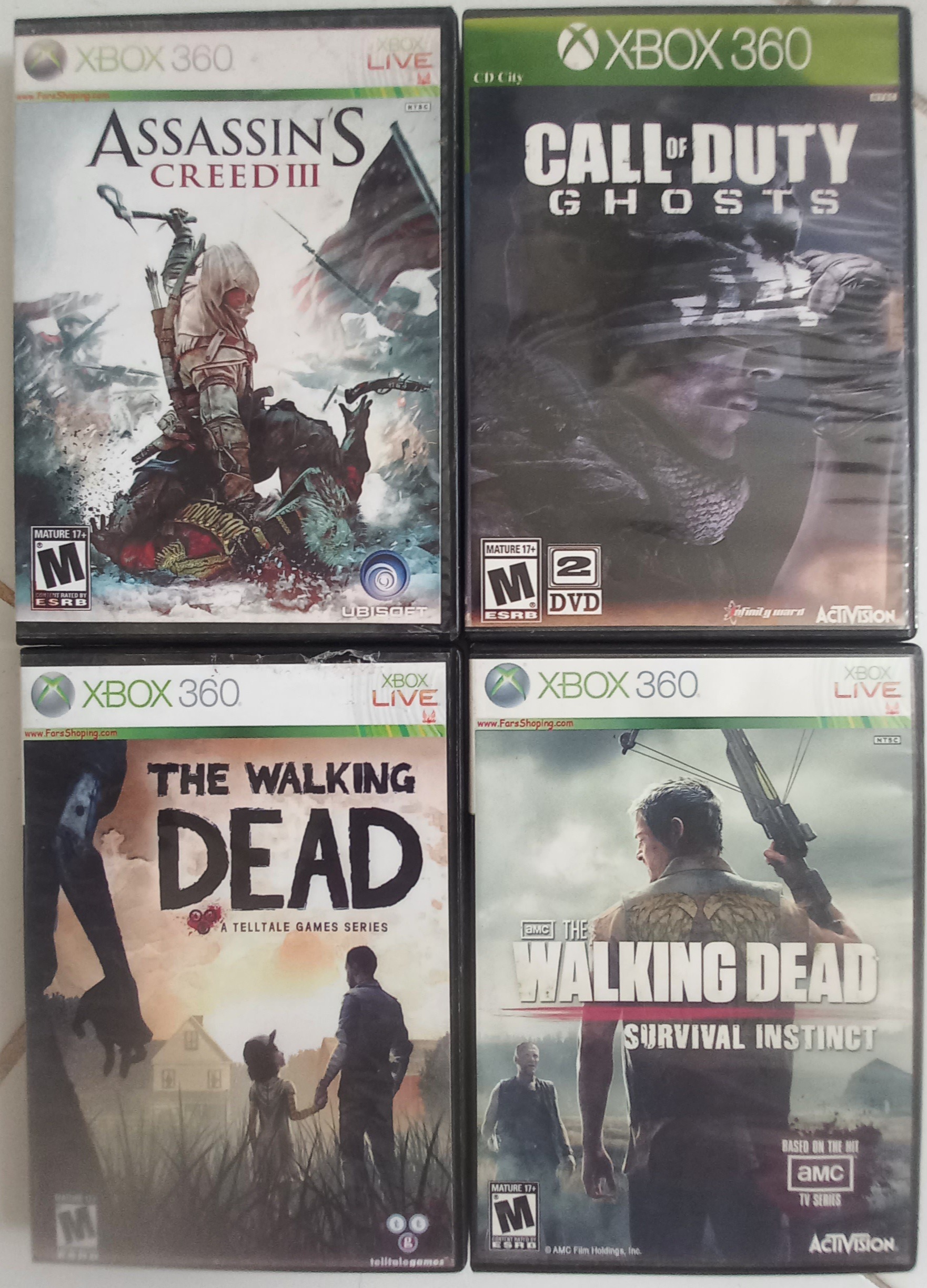 مزایده 4 بازی فوقالعاده اورجینال XBOX 360 توضیحات