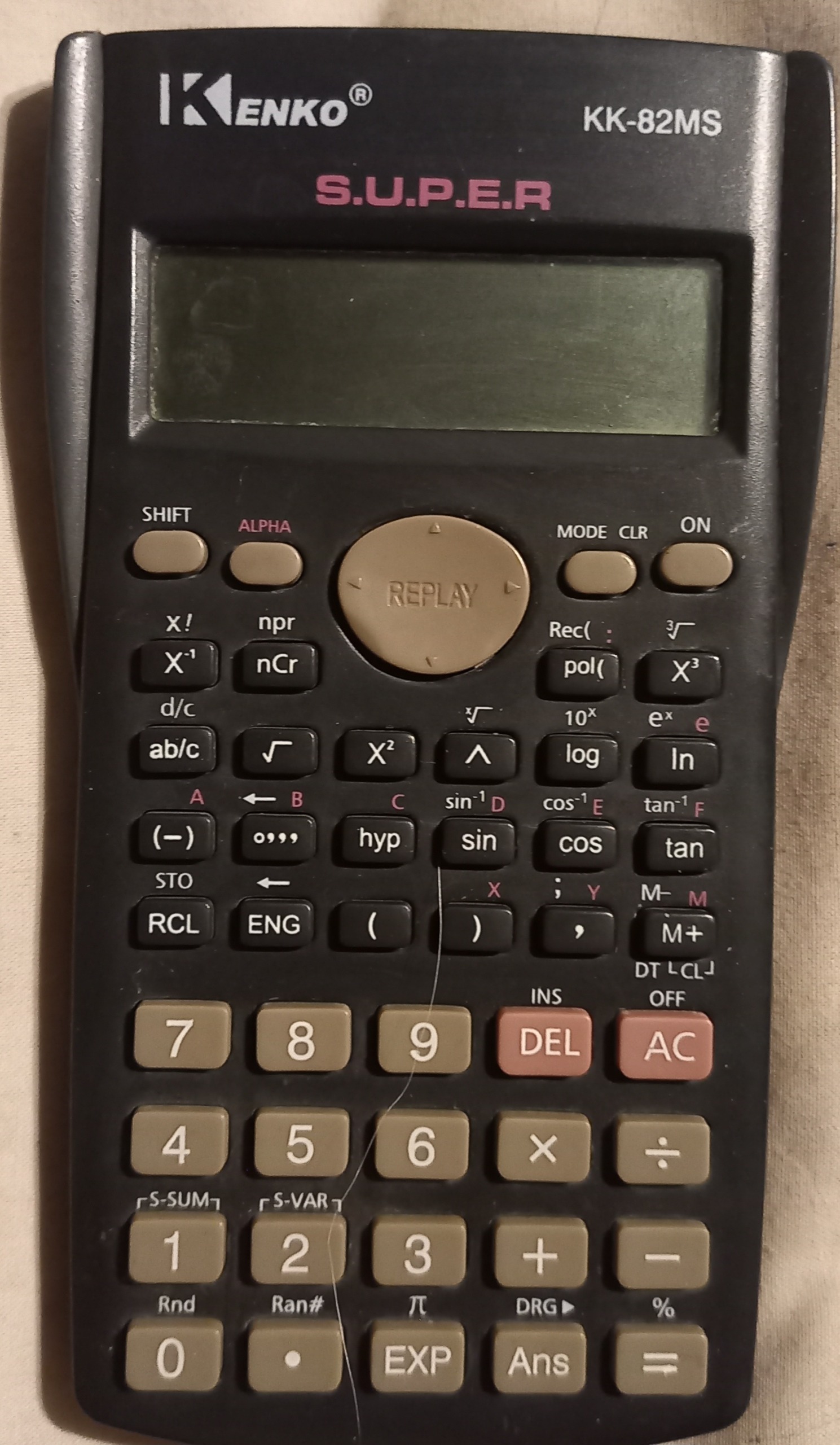 ماشین حساب KENKO KK-82MS ناقص و معیوب توضیحات