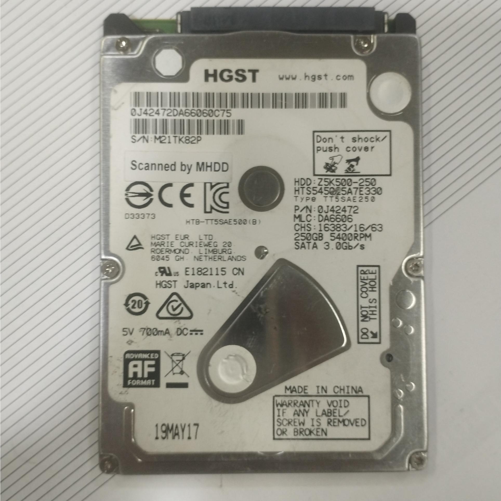 هارد لپ تاپ 250 گیگ HGST مدل Z5K500-250