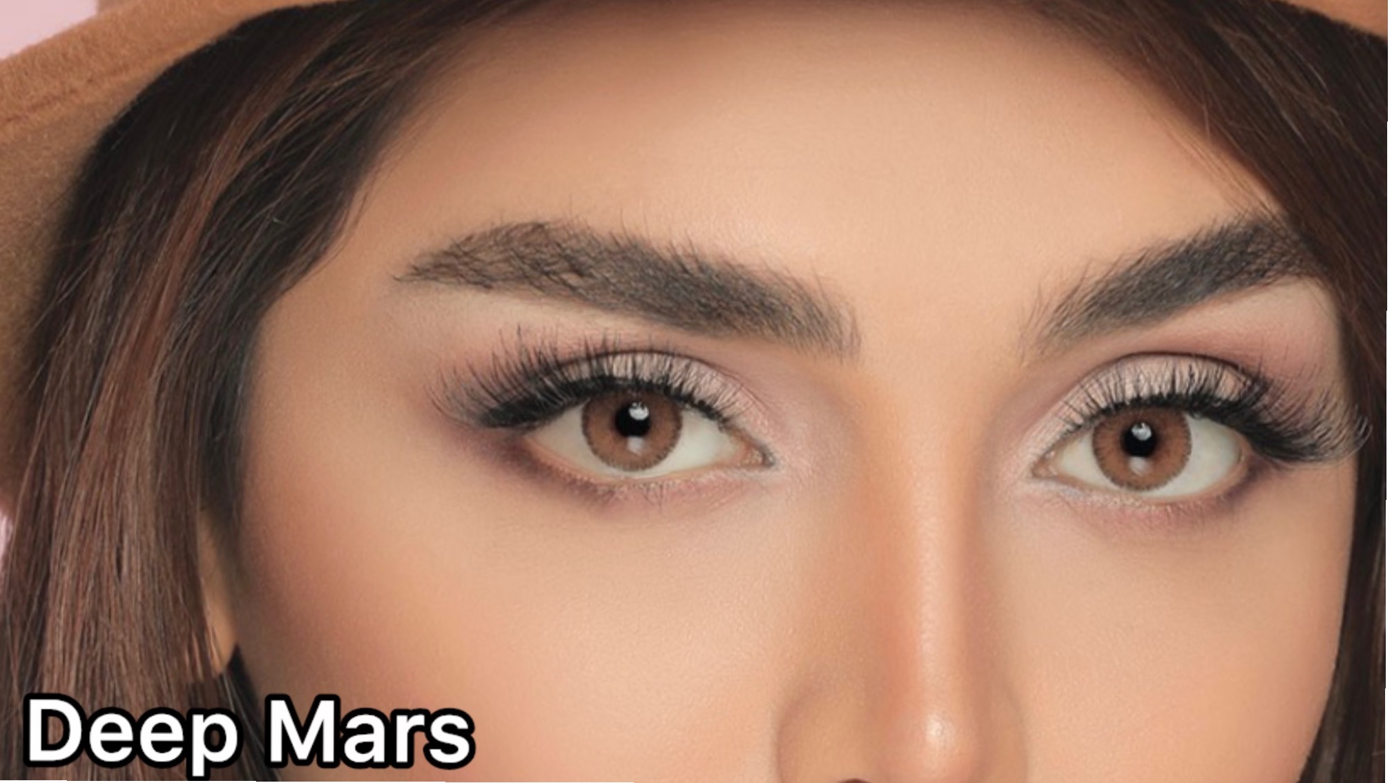 لنز طبی رنگی قهوه ای دور مشکی سالانه Deep Mars