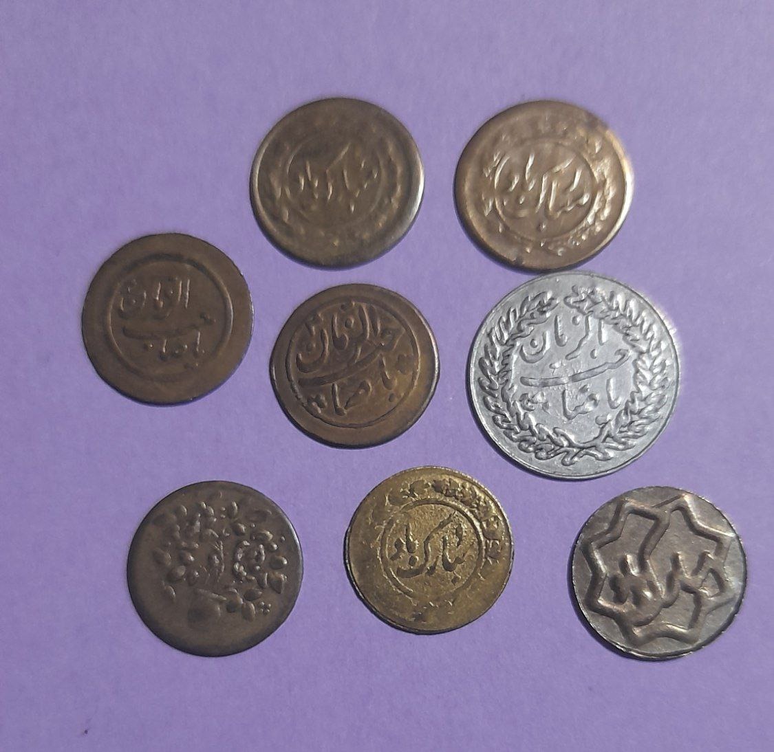 هشت عدد پولکی سکه شادباش برنز