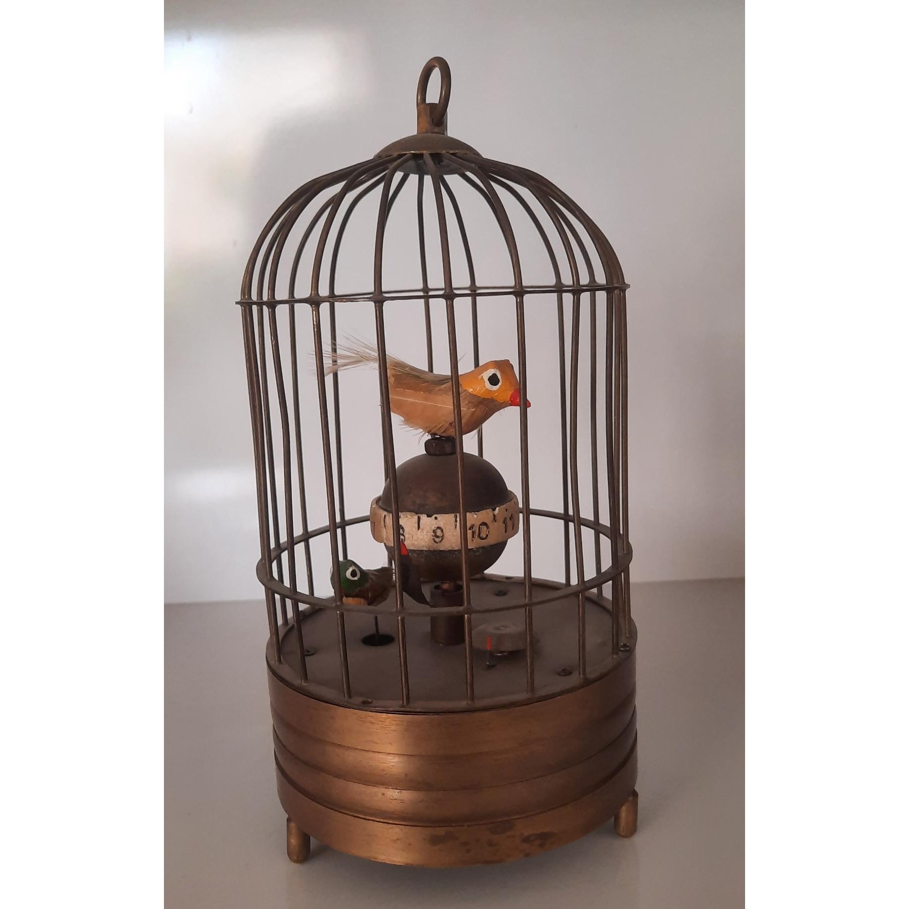 ساعت کوکی قدیمی مدل قفس و پرنده