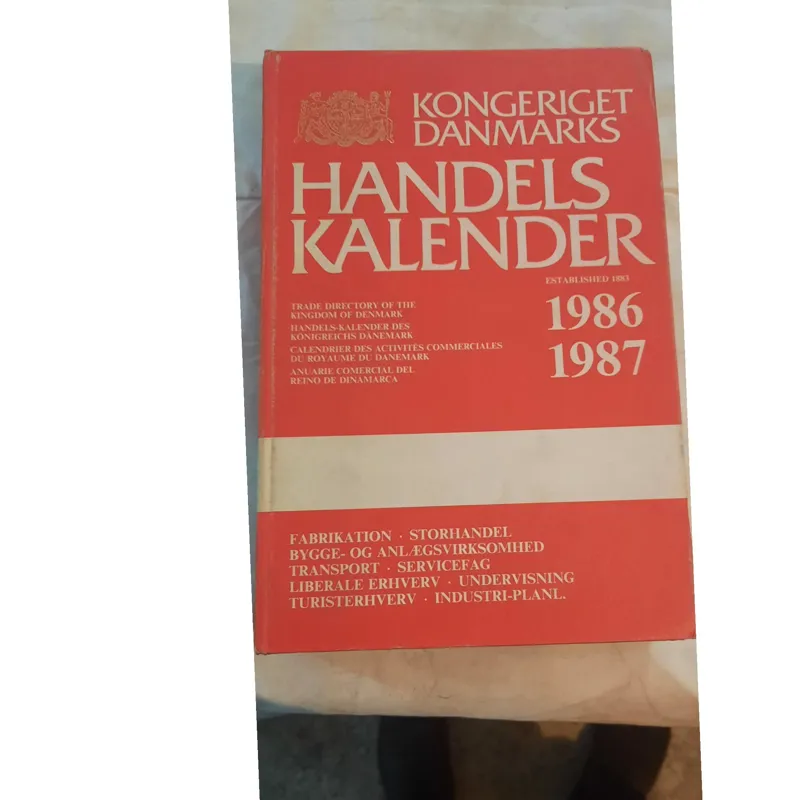 کتاب دانمارکی سال 1986.توضیحات