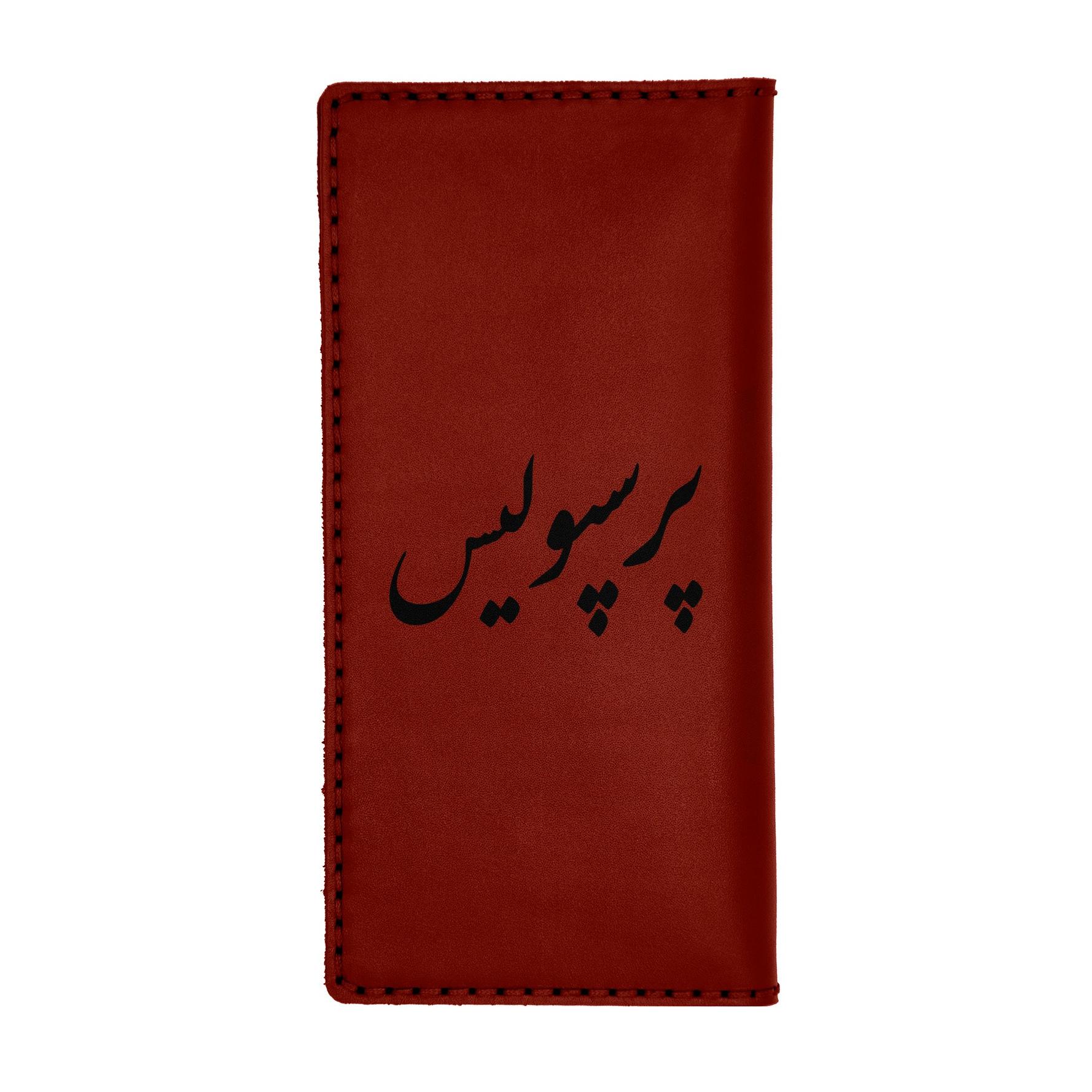 کیف پول چرم طبیعی دستدوز پرسپولیس کد PKR5019