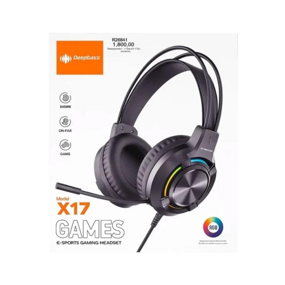 هدست گیمینگ سیم دار Deepbass X17 RGB(توضیحات)