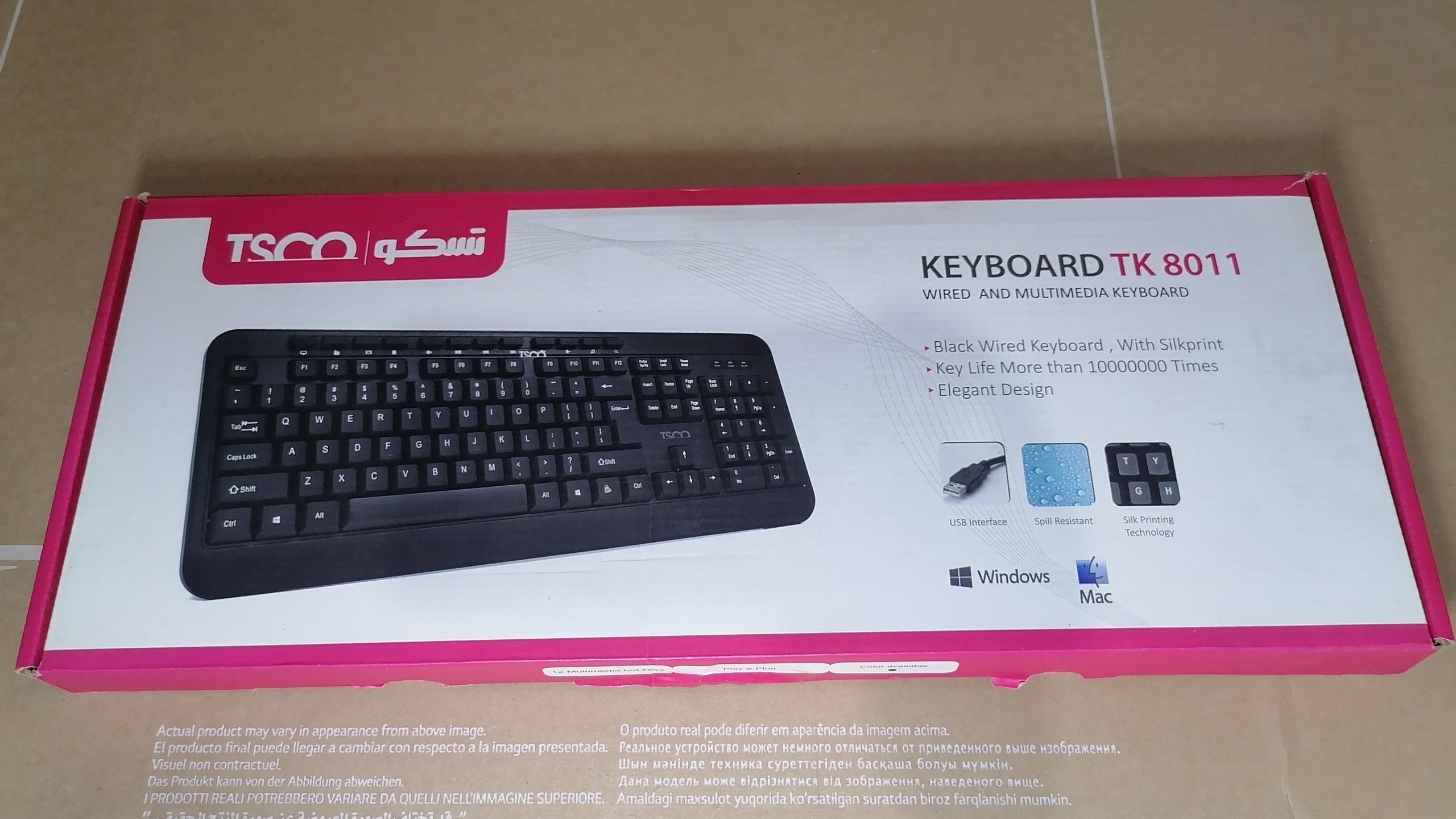کیبورد تسکو مدل TK8011 با سیم
