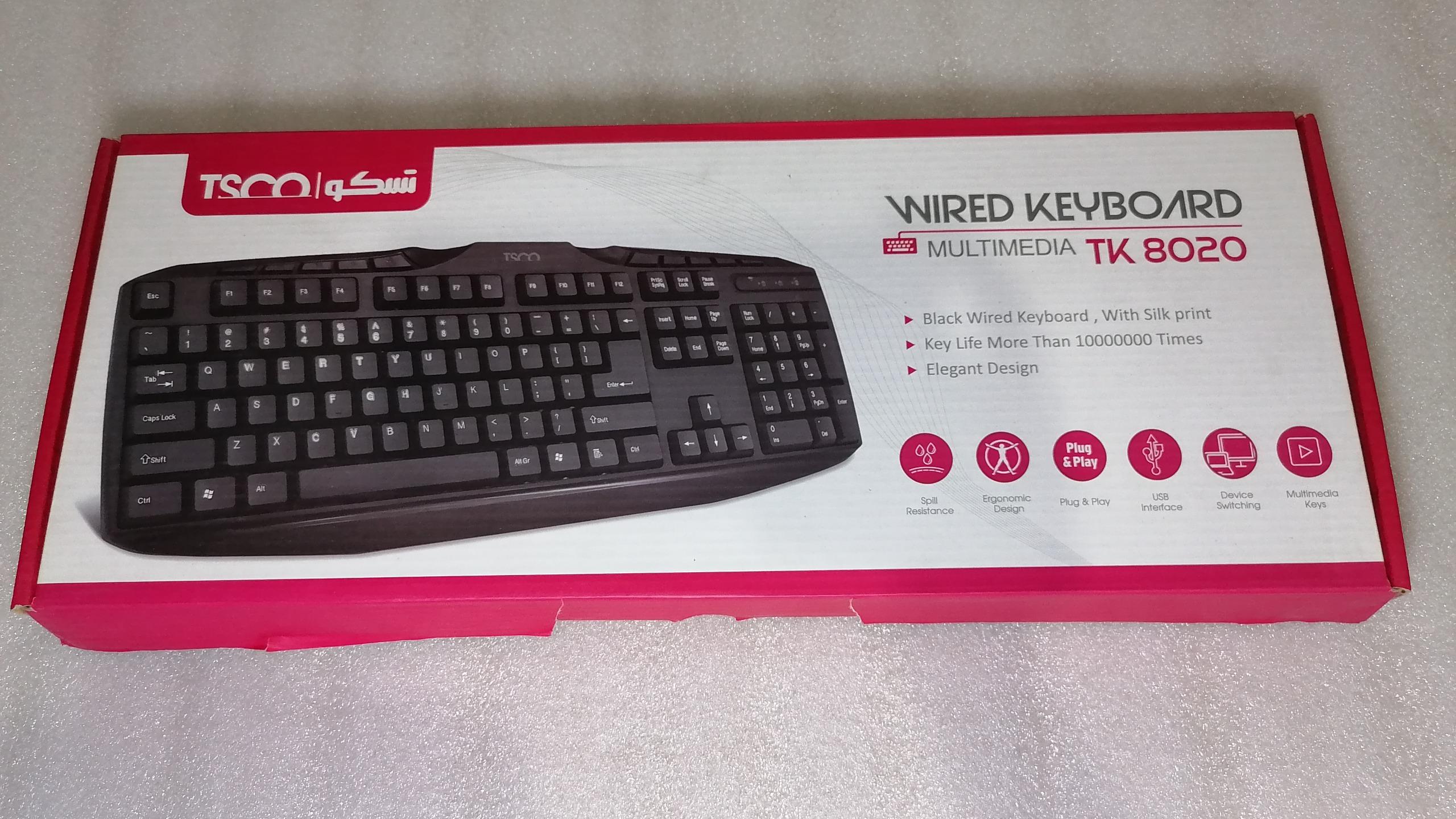 کیبورد تسکو مدل TK 8020 باسیم