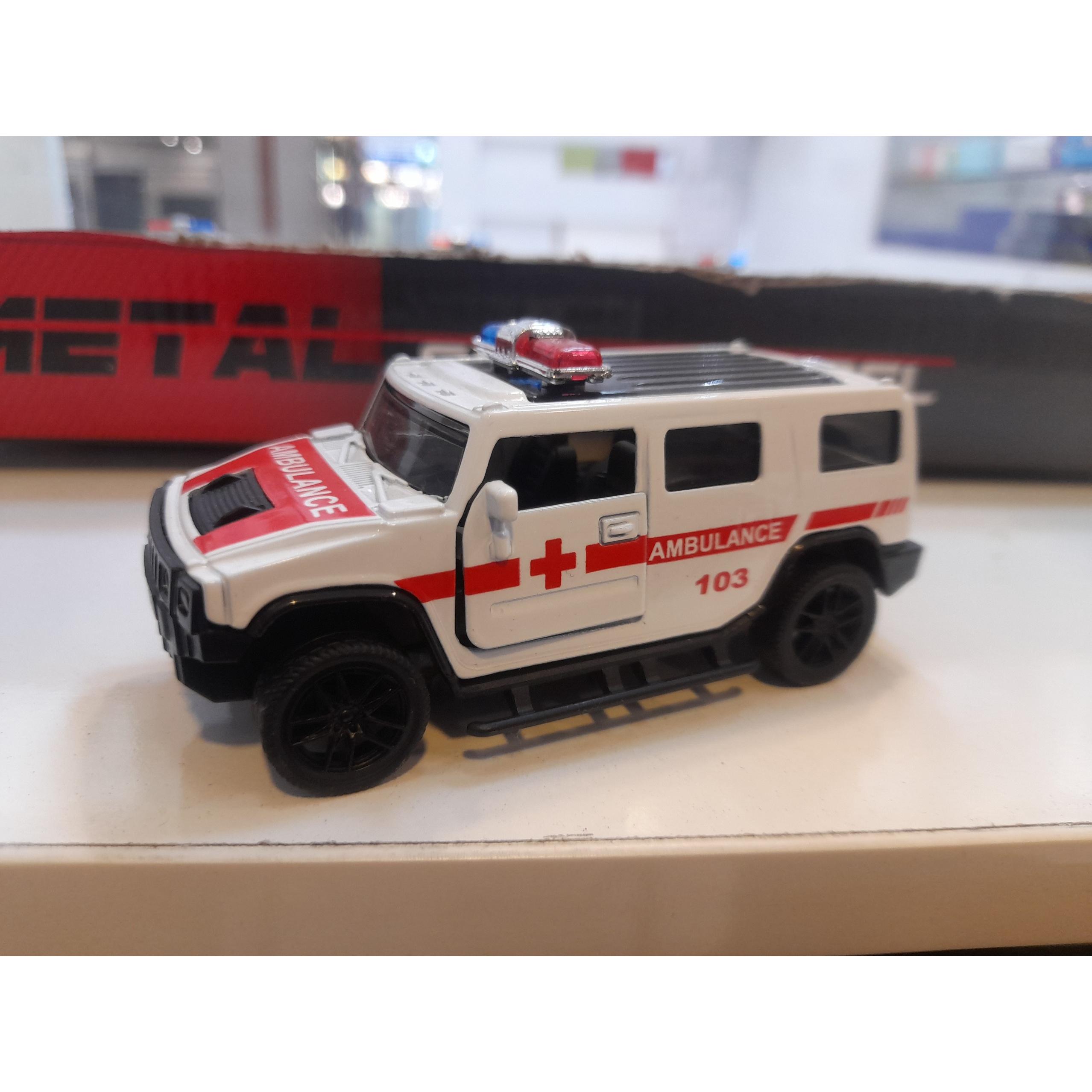 ماکت ماشین فلزی جیپ هامر (آمبولانس)