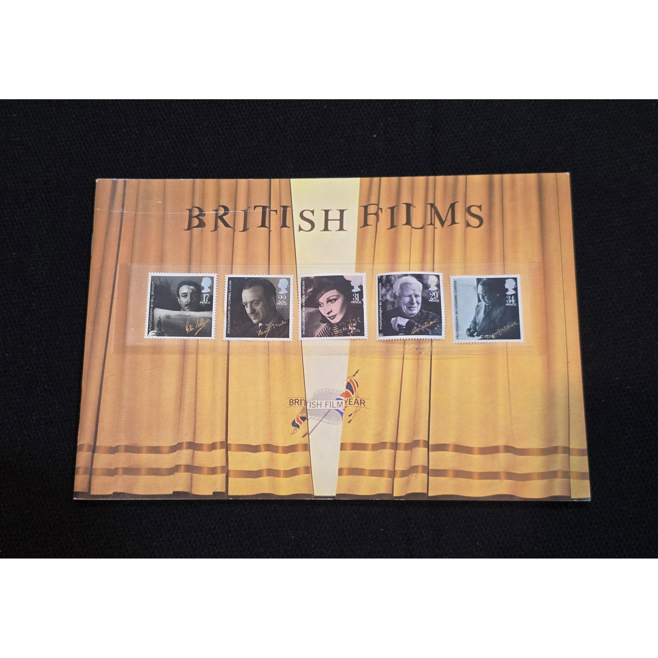 کتابچه تمبر فیلمهای انگلیسی با چاپ 5 تمبر یادبود