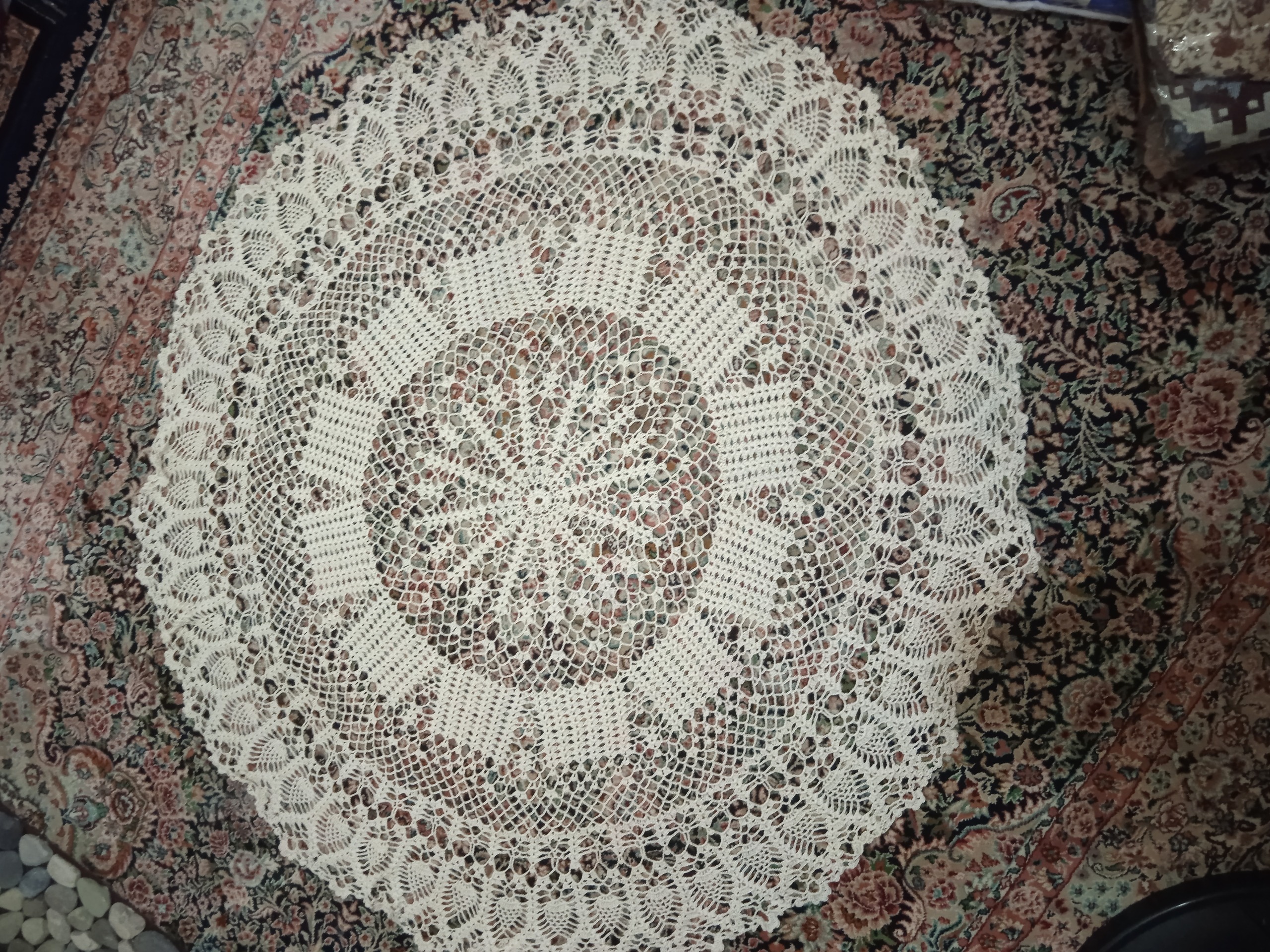 رومیزی ابریشم بافی