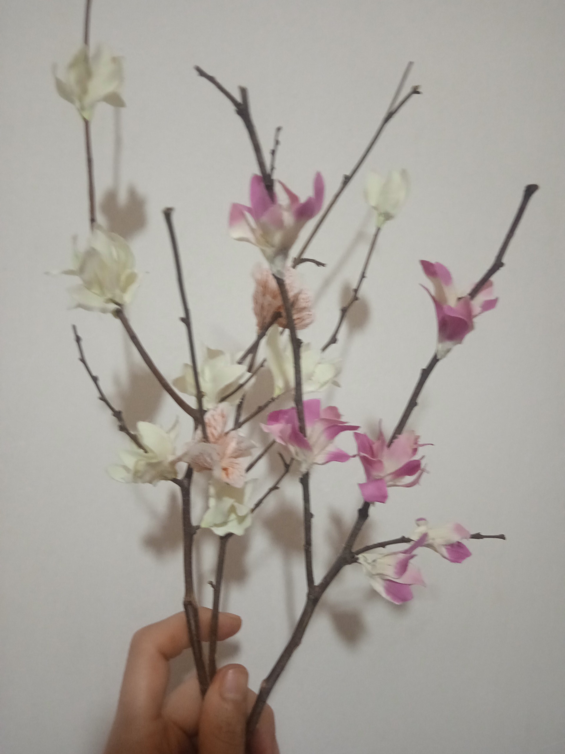 گل شکوفه پارچه ای