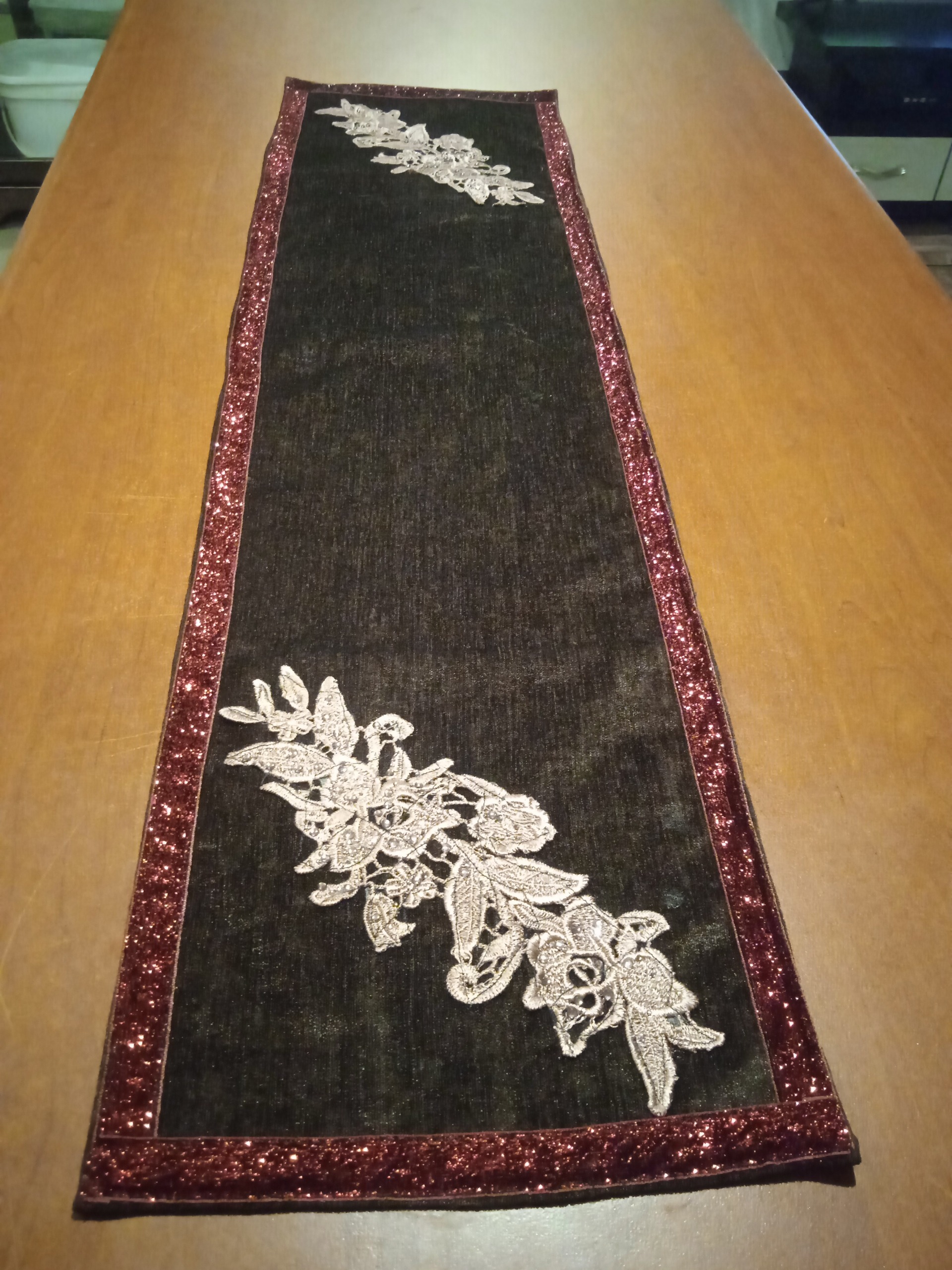 رانر رومیزی مخمل
