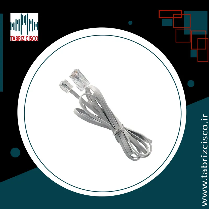سیم تلفن 2 متری سوکت دار