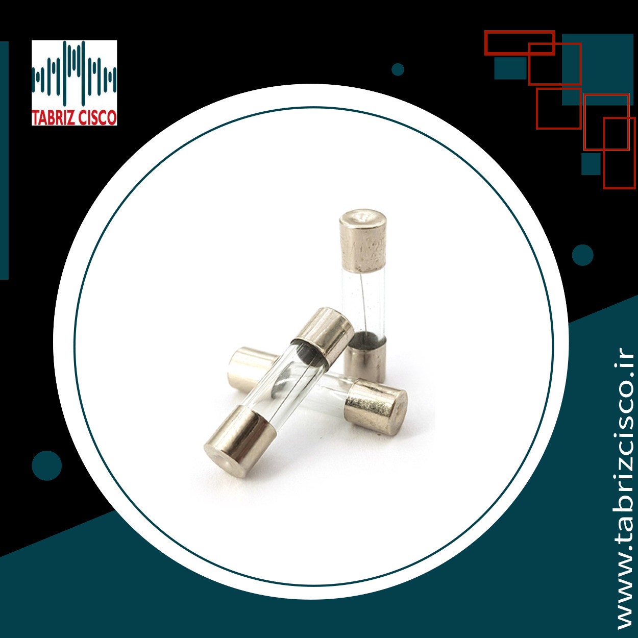 فیوز شیشه ای 10A 5x20 پک 10 تایی
