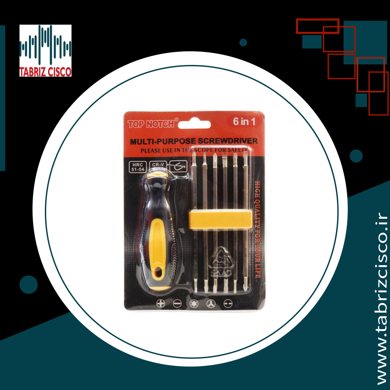  ست پیچ گوشتی 7 تکه TOP NOTCH