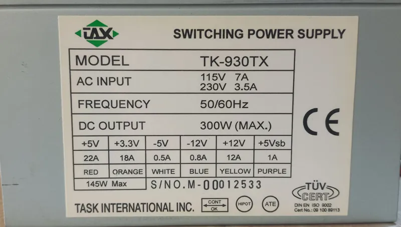 پاور کامپیوتر sp002 Task 300W
