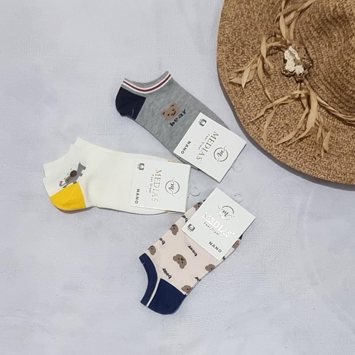 جوراب مچی طرح دار نخ پنبه