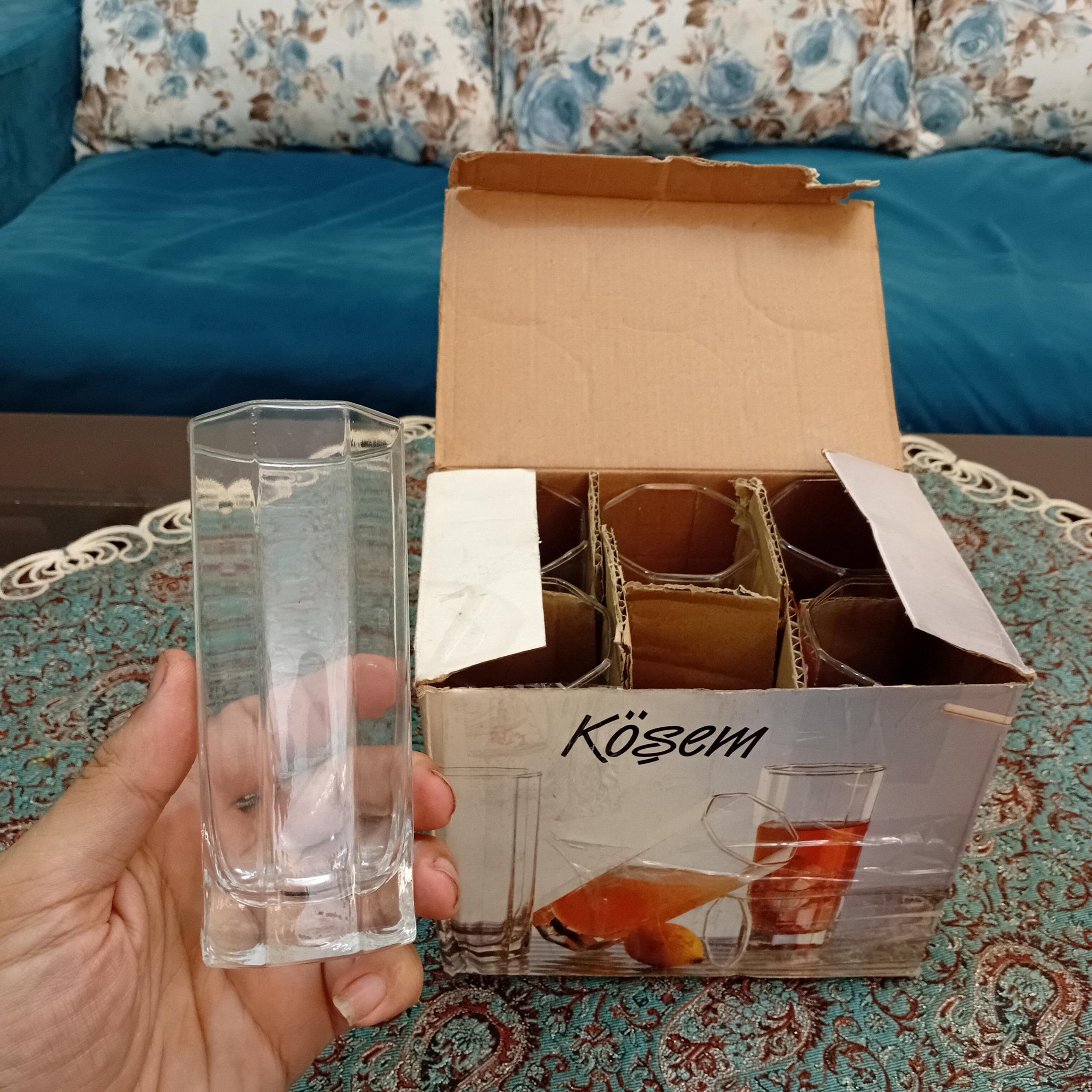 لیوان ترک 6 ضلعی کوشم قدیمی
