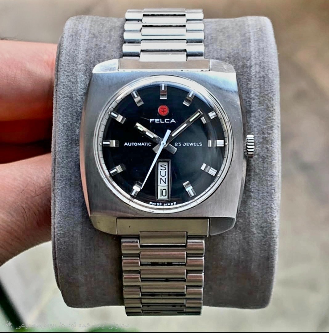 ساعت مچی قدیمی فلکا سوئیس