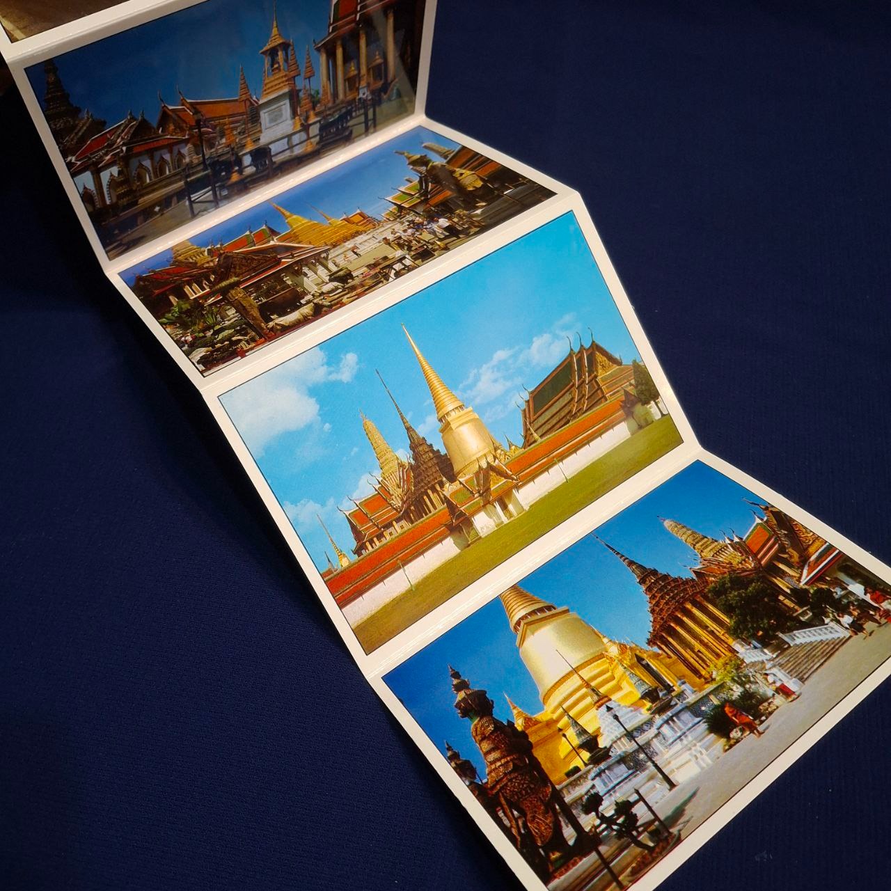 کارت پستال قدیمی مدل آکاردئونی تصاویر کشور تایلند