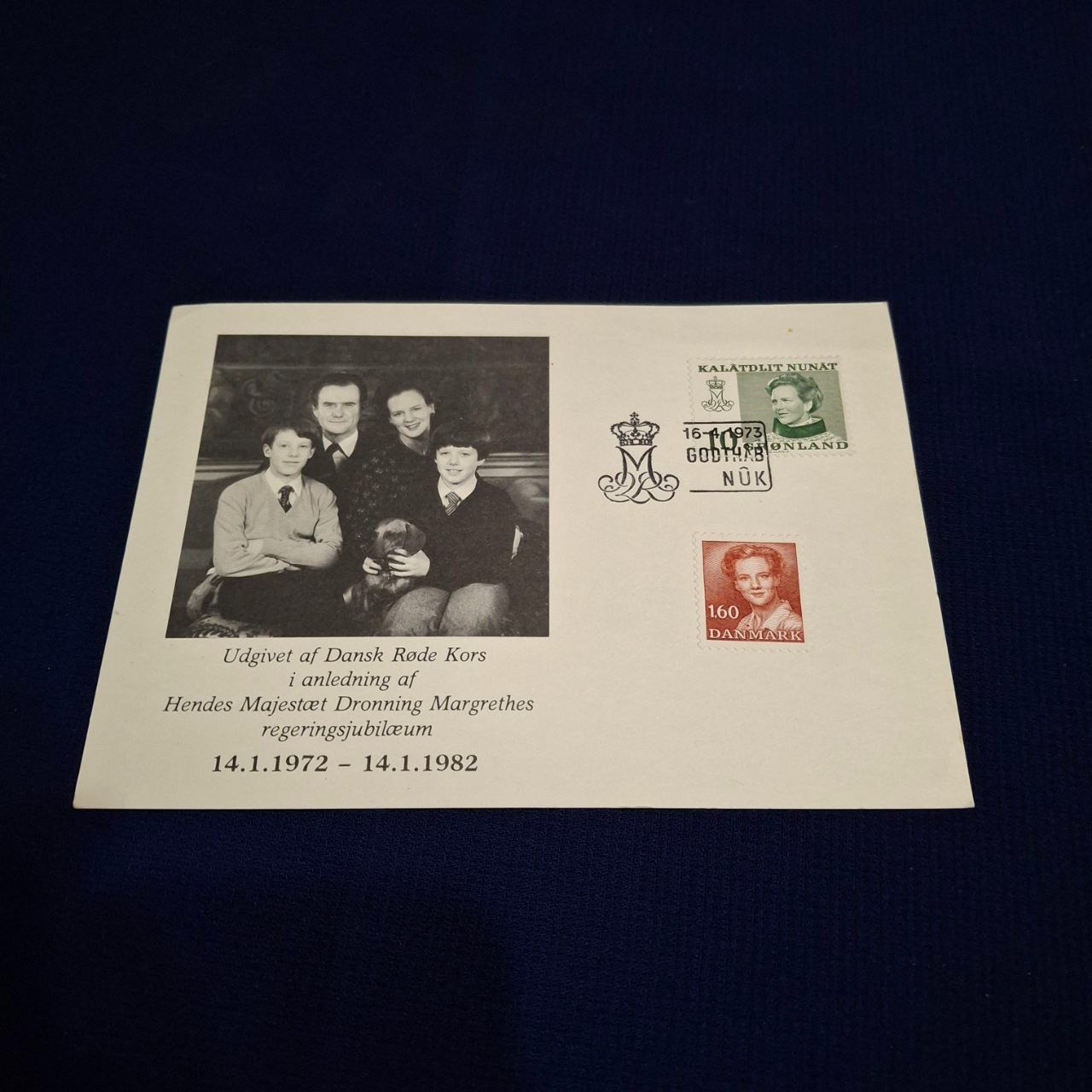 کارت پستال قدیمی دانمارک سالگرد سلطنت ملکه مارگارت