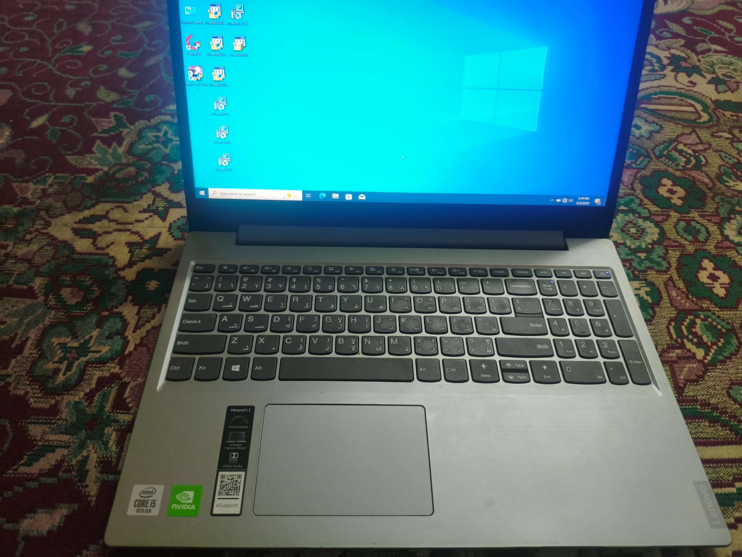 لپ تاپ لنوو ideapad3 core i5 نسل ده