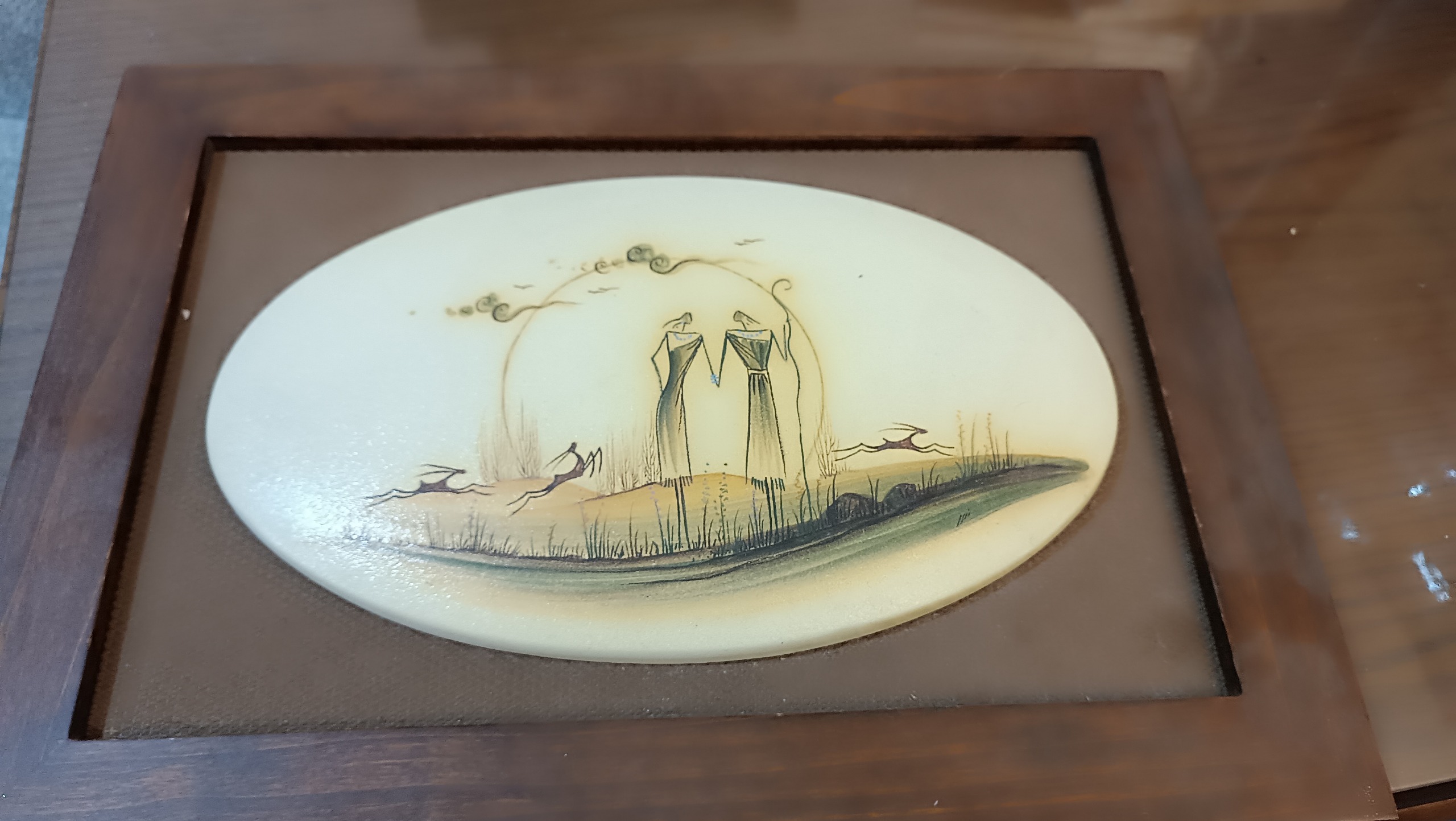 تابلو نقاشی روی سفال