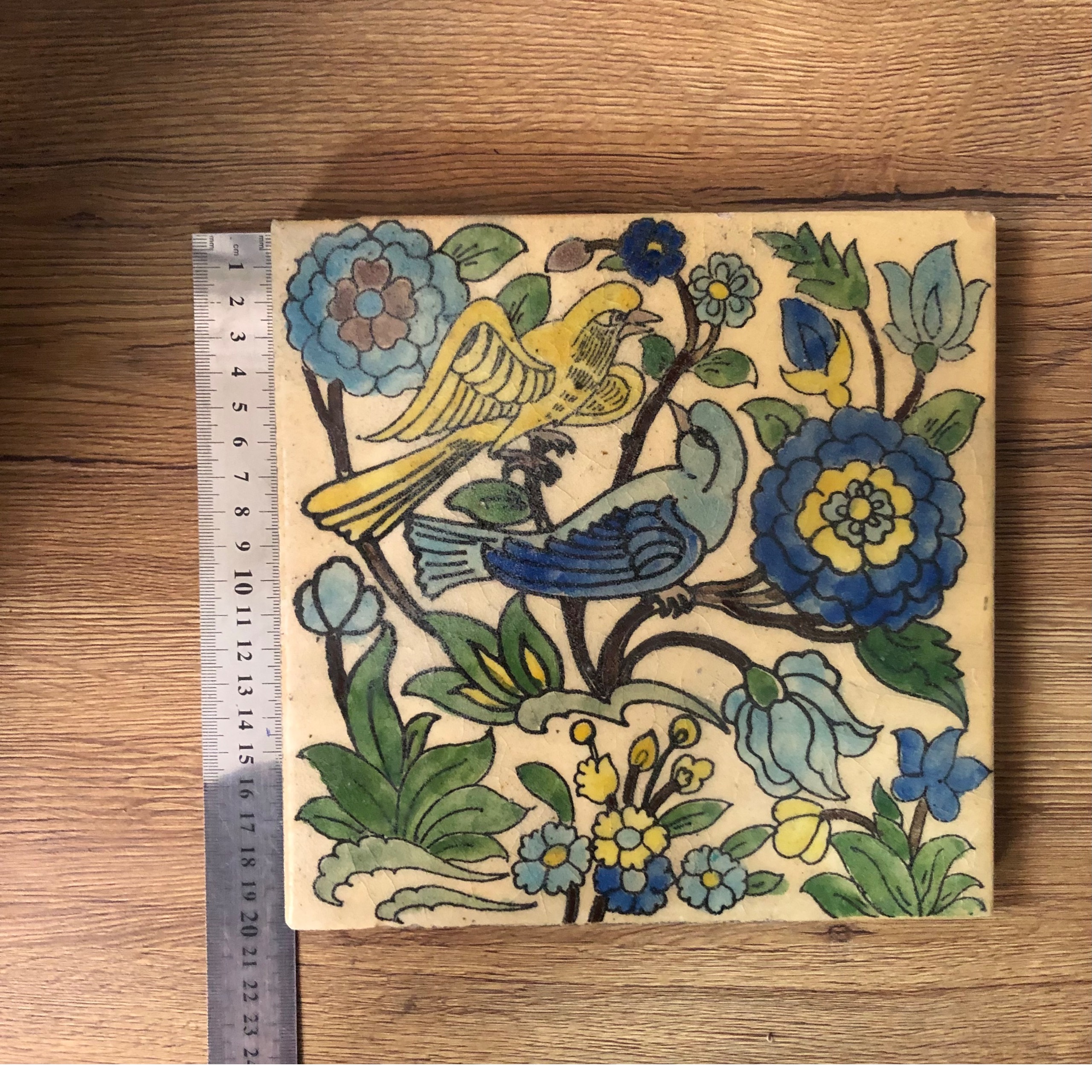 کاشی لعابی گل و بلبل 20 در 20