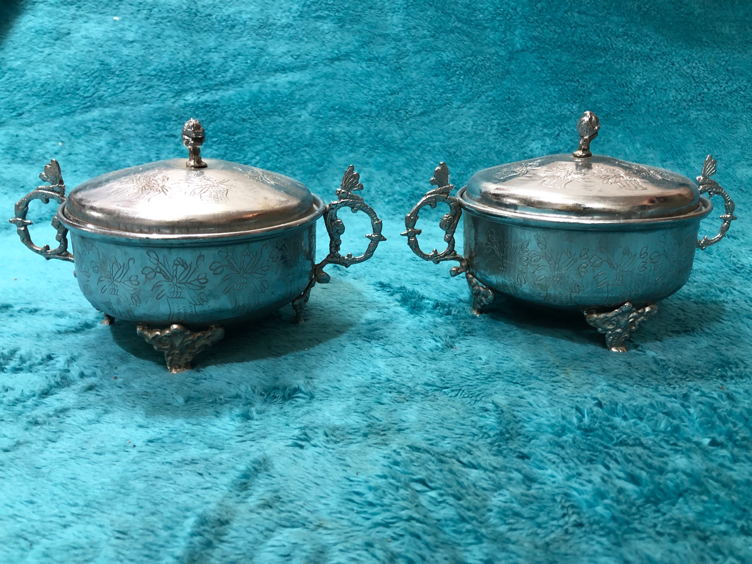 جفت قندان برنجی قدیمی