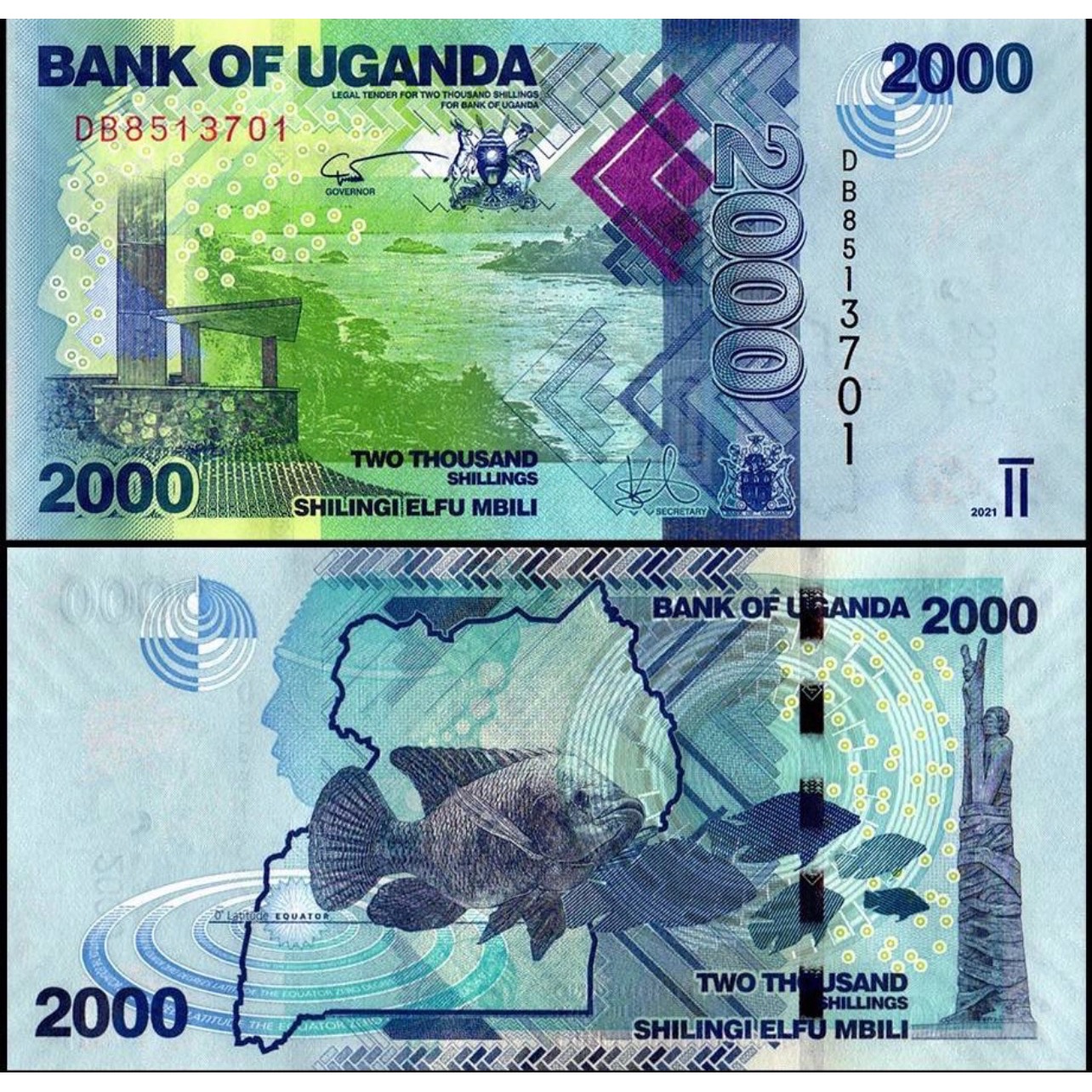 اسکناس 2000 شیلینگ اوگاندا