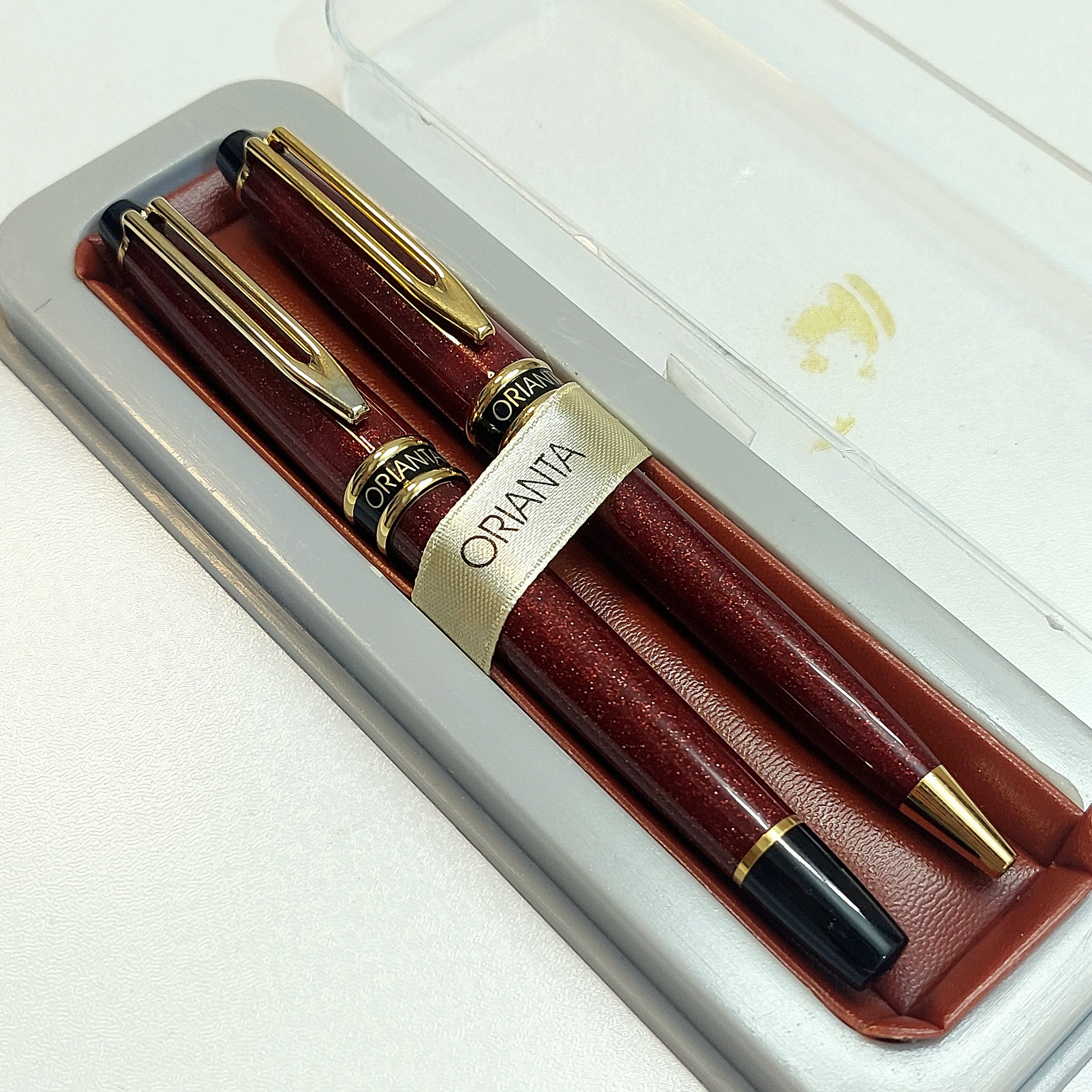 ست لاکچری خودنویس و خودکار ORIANTA با جعبه و پمپ