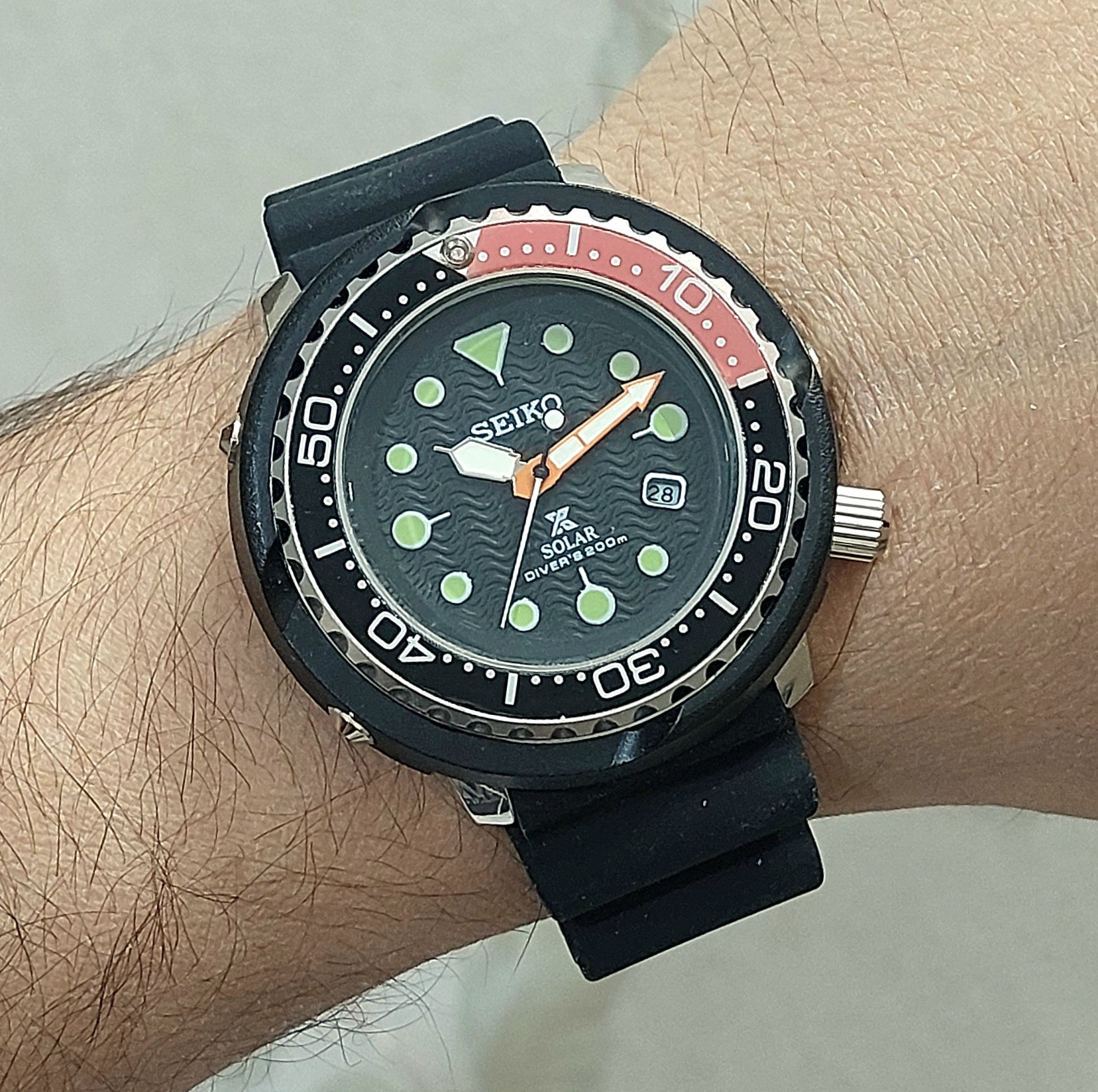 SEIKO دایورز تقویم دار زه صفحه گردان طرح سولار