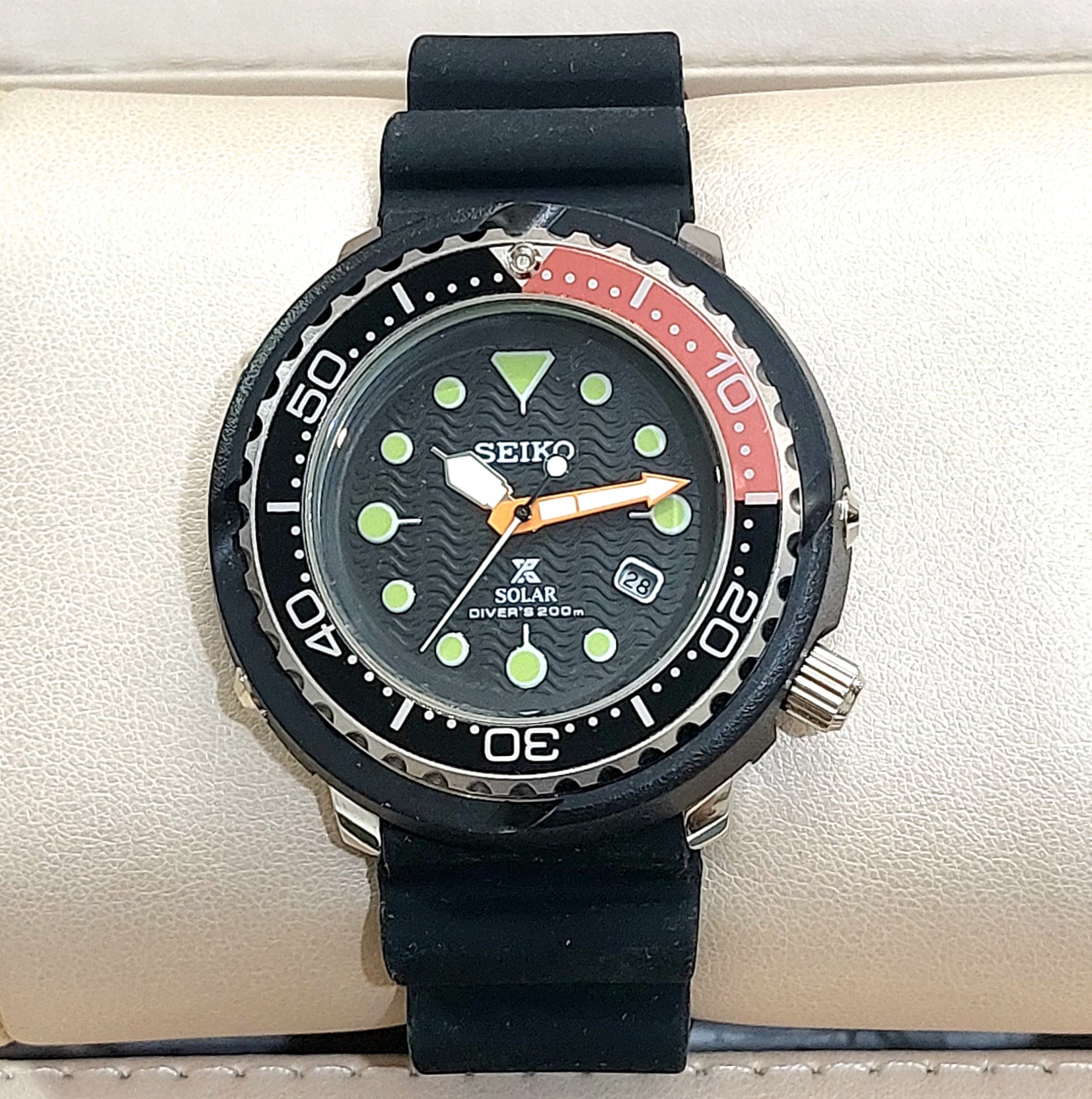 SEIKO دایورز تقویم دار زه صفحه گردان طرح سولار