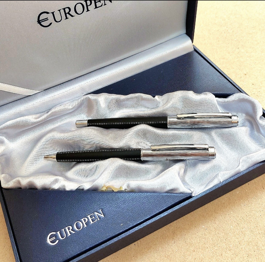ست Europen لاکچری خودکار و روان نویس نو با جعبه