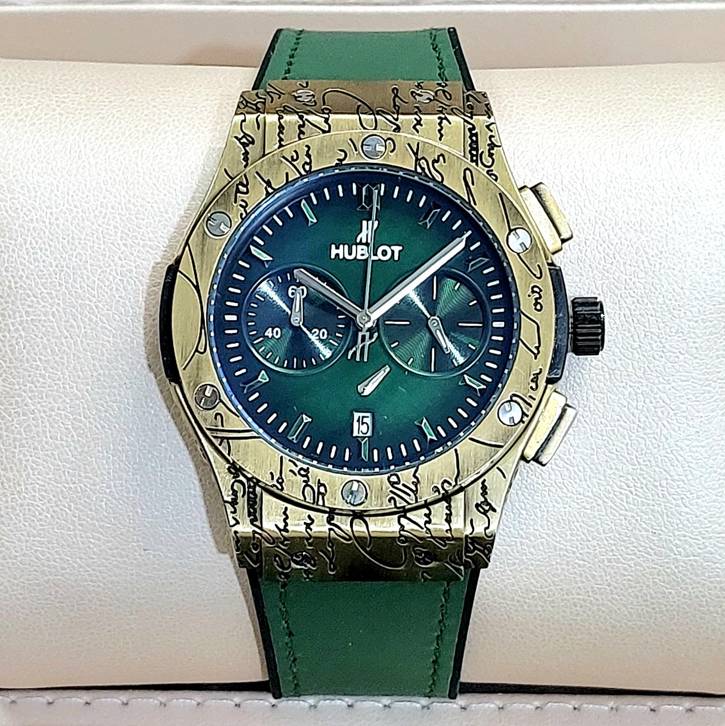 HUBLOT کرنوگراف 3موتور فعال تقویم دار لاکچری