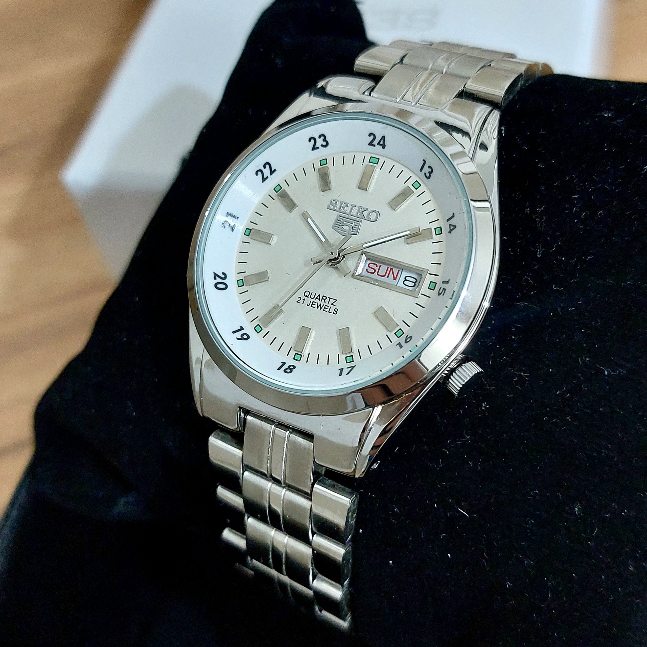 SEIKO ژاپن خلبانی دو تقویم مردانه موتور میوتا