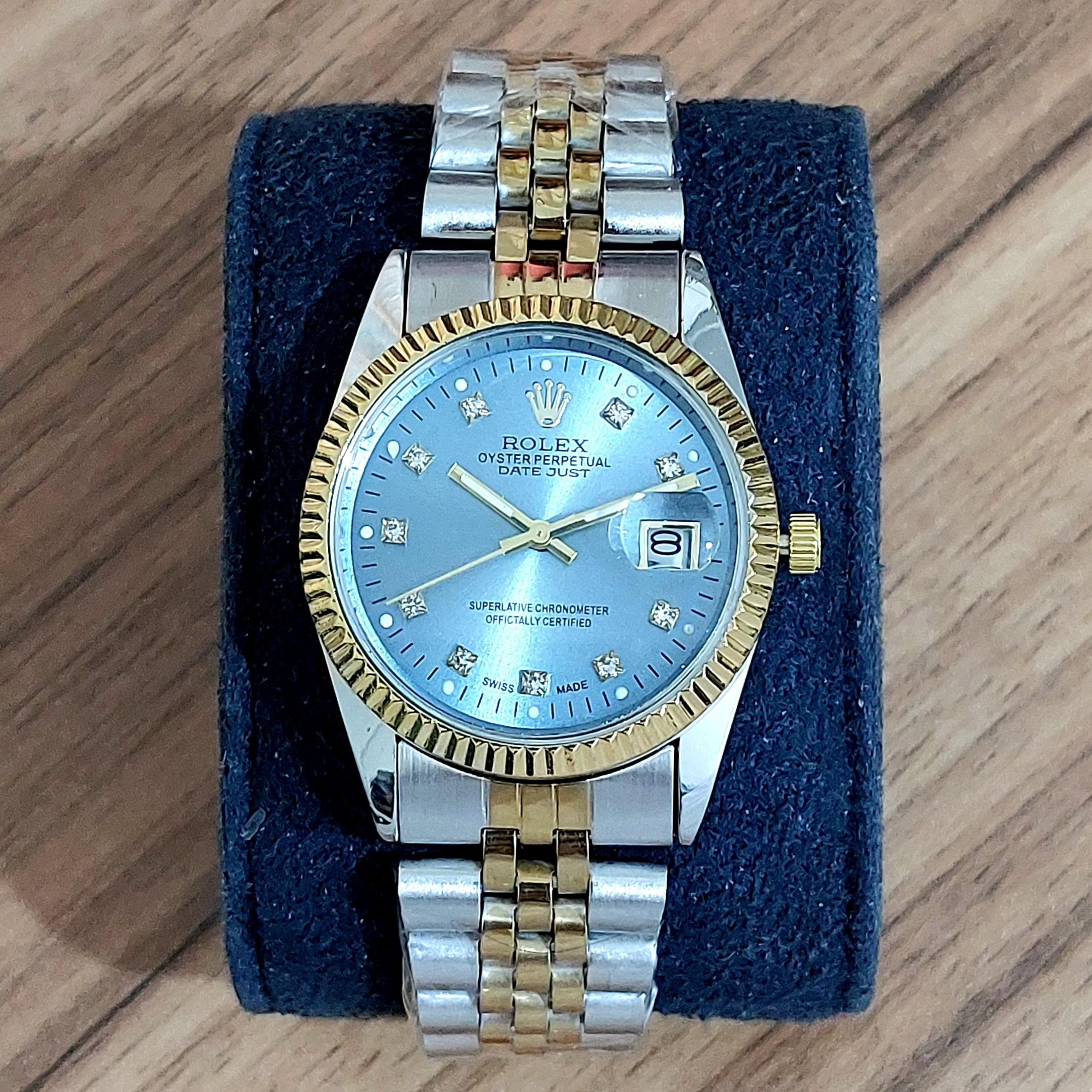 ROLEX تقویم دار DATE JUST صفحه رنگ خاص