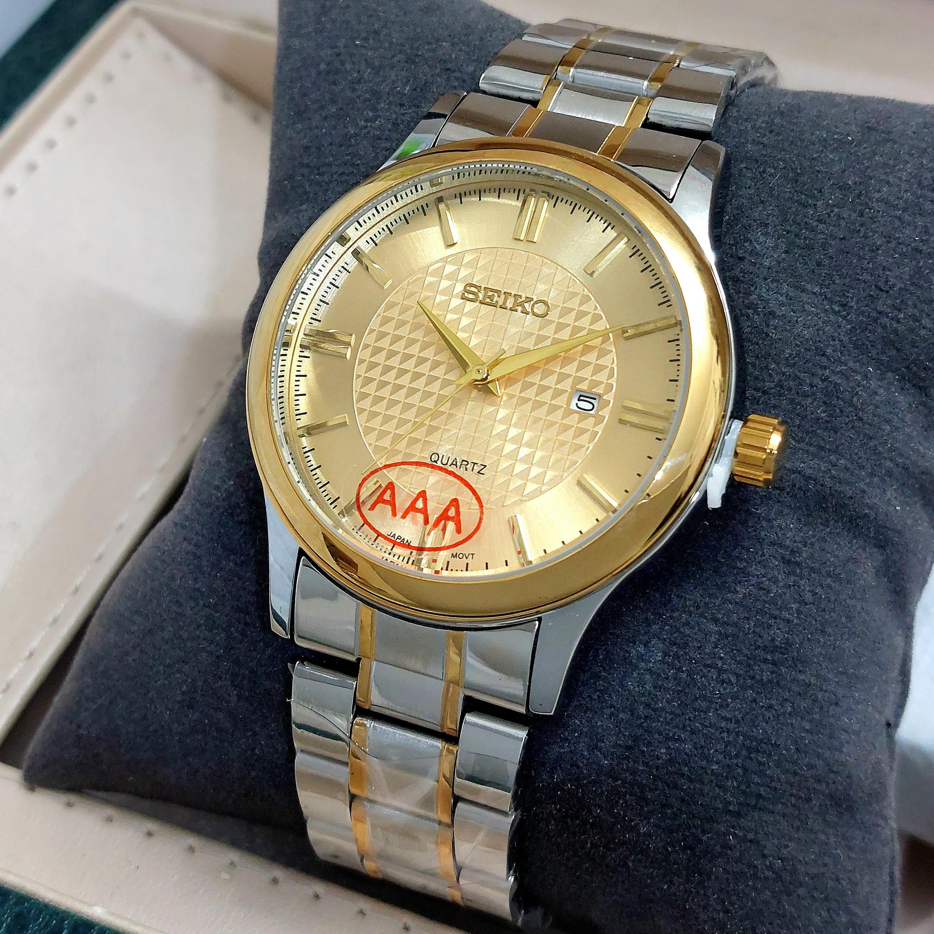 SEIKO مردانه کلاسیک تقویم دار دورنگ زیبا و خاص