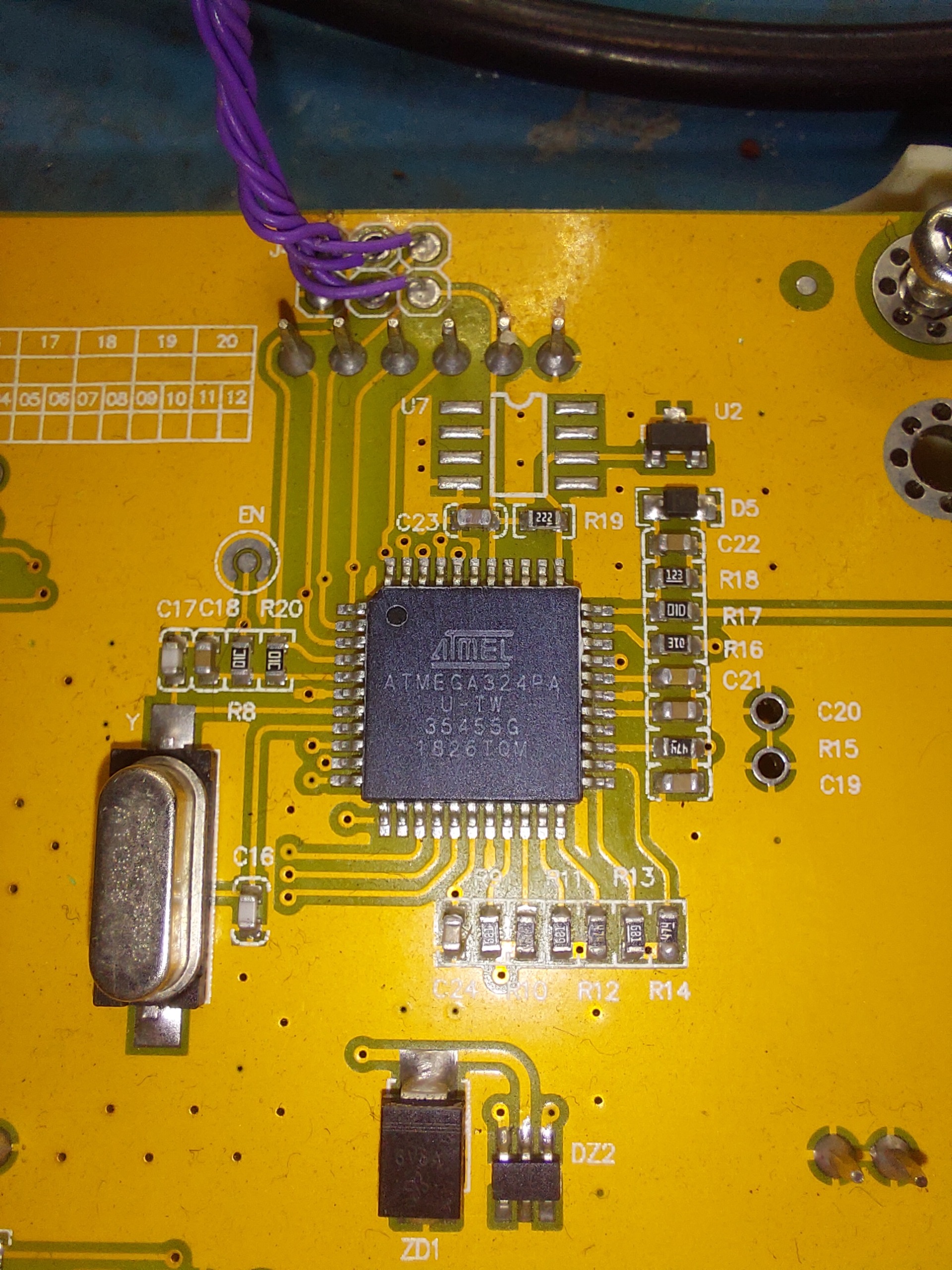 Atmega324 جهت استفاده در تستر t7