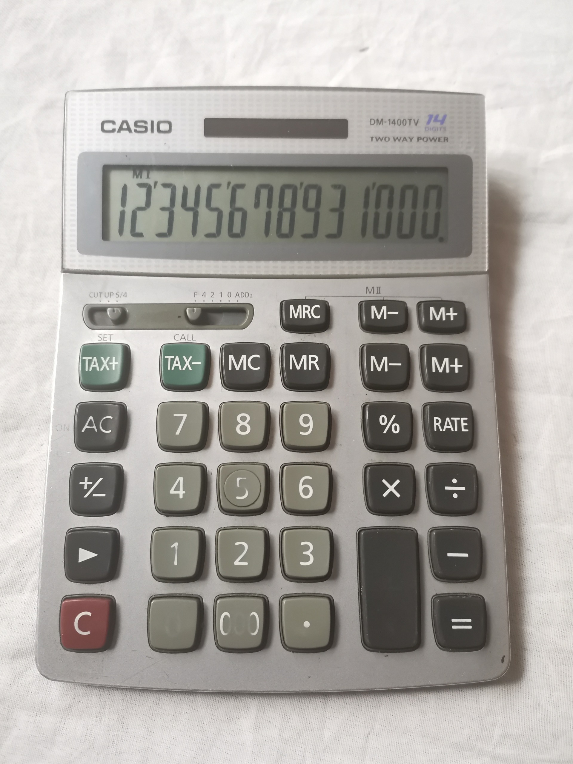 ماشین حساب 14 رقمی اصل کاسیو مدل DM-1400TV