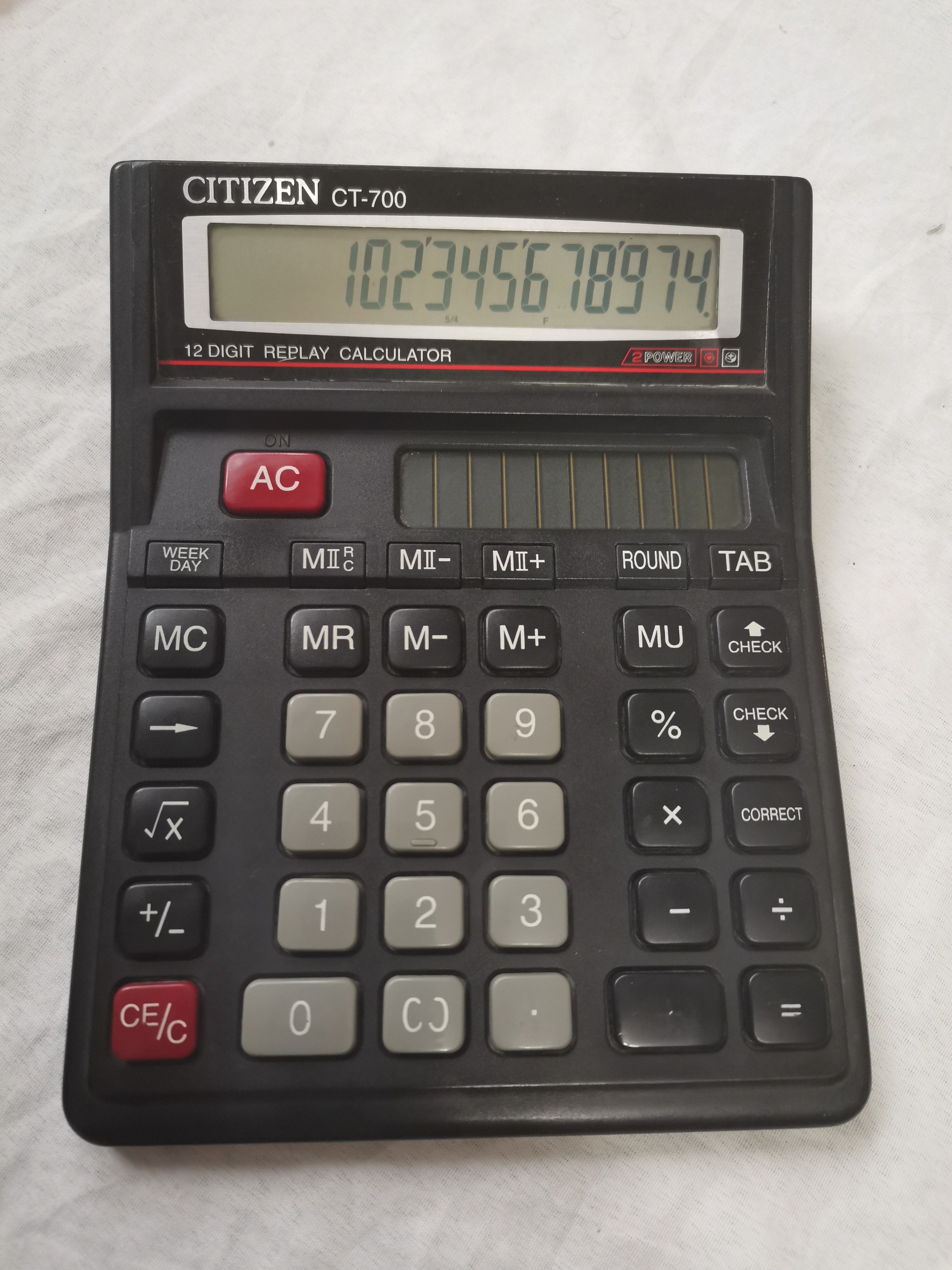 ماشین حساب 12 رقمی سیتیزن Citizen CT-700