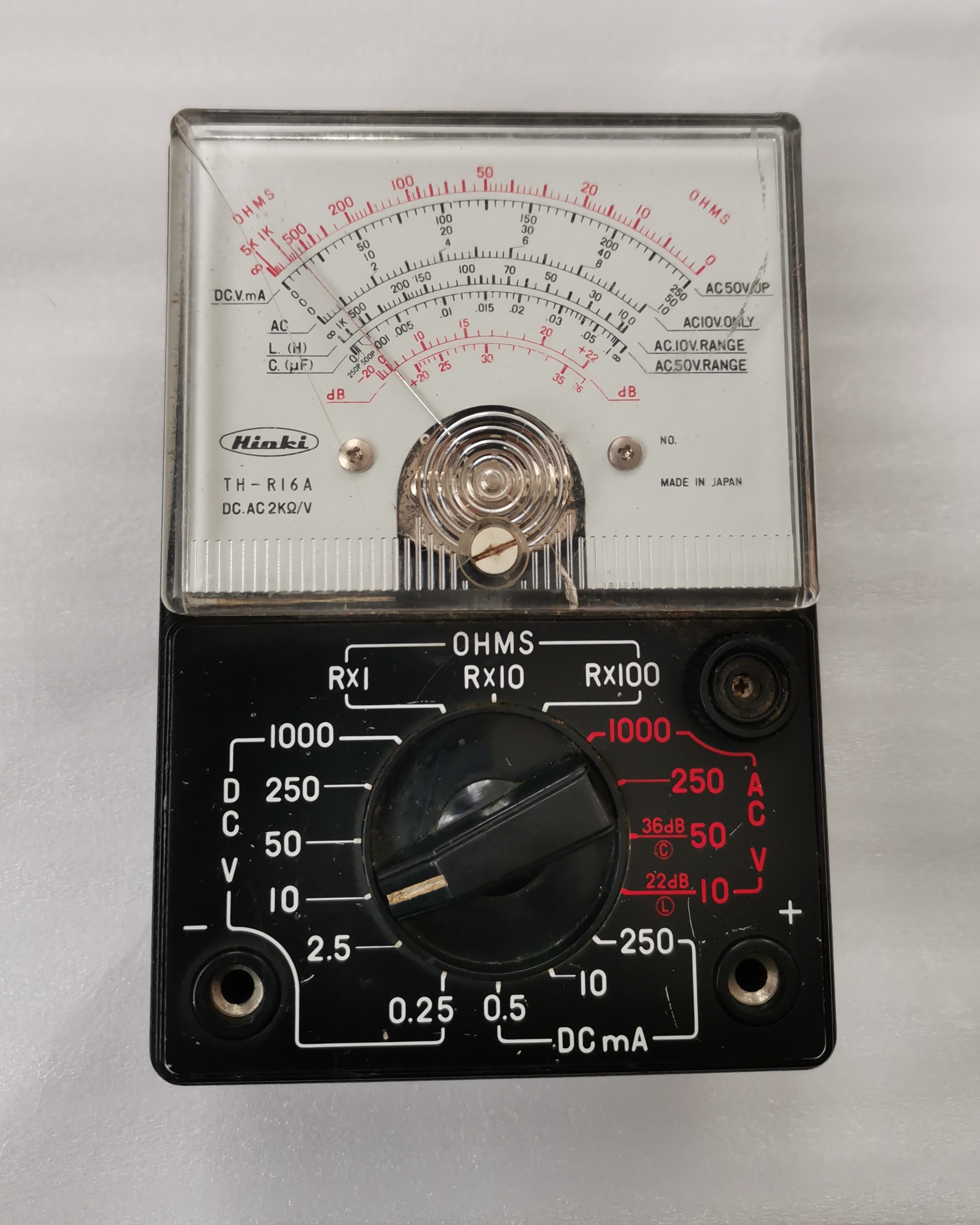 مولتی متر قدیمی مدل Hinki TH-R16A (توضیح دارد