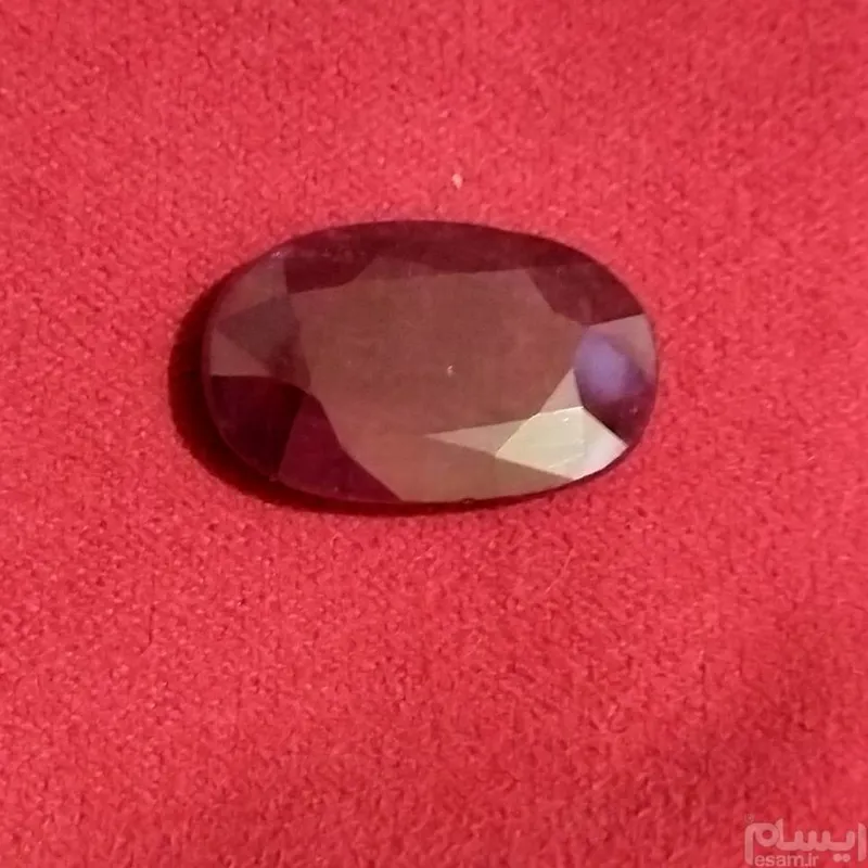 نگین یاقوت 18 قیراطی معدنی و اصل با تلالو  ( کد7)