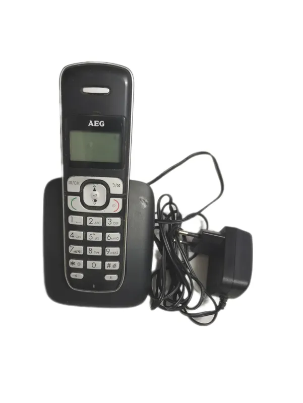 گوشی تلفن AEG با آداپتور 6 ولت فابریک (توضیح