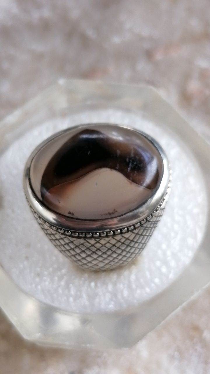 انگشتر نقره شجر مصور طبیعی مار دستساز