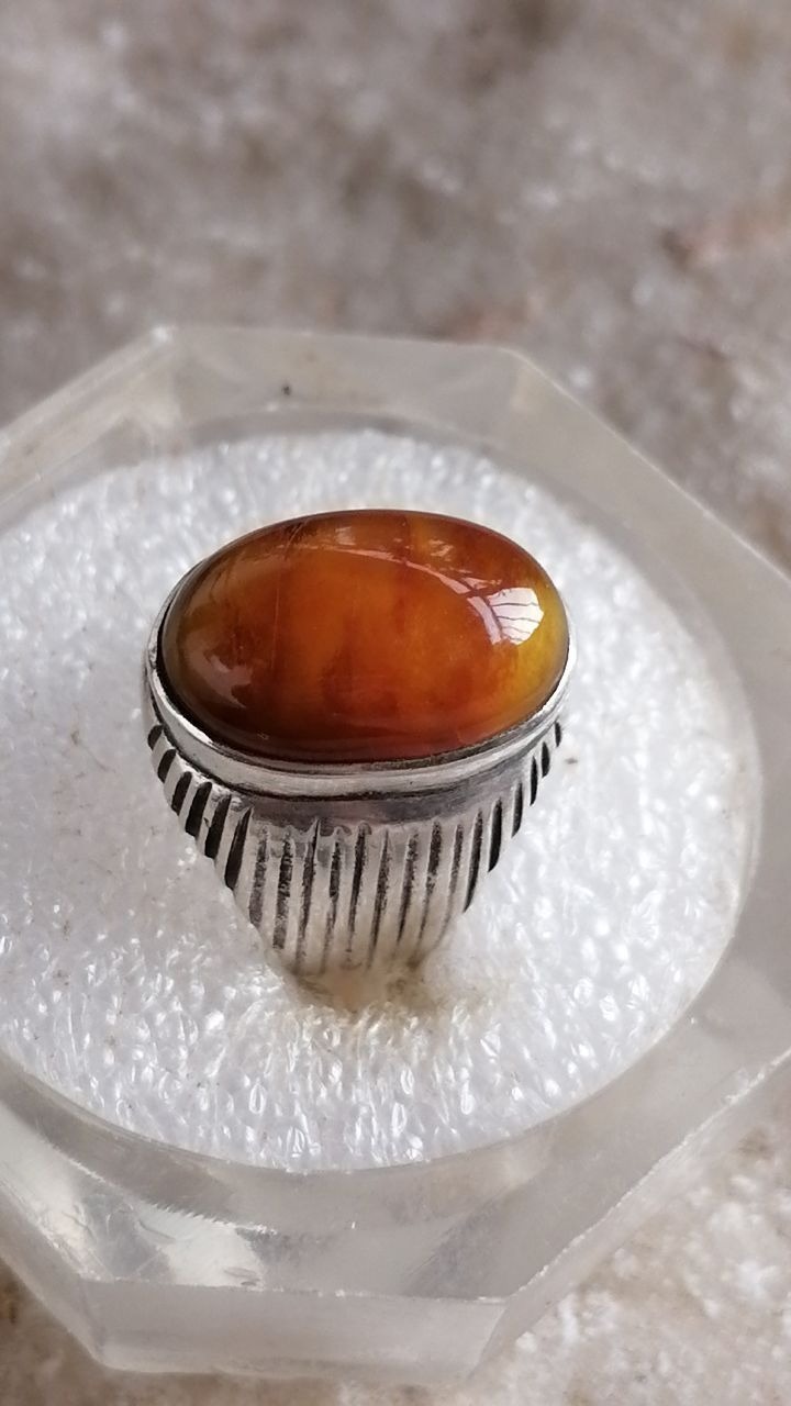 انگشتر نقره حجرالمرادکهربایی یمانی