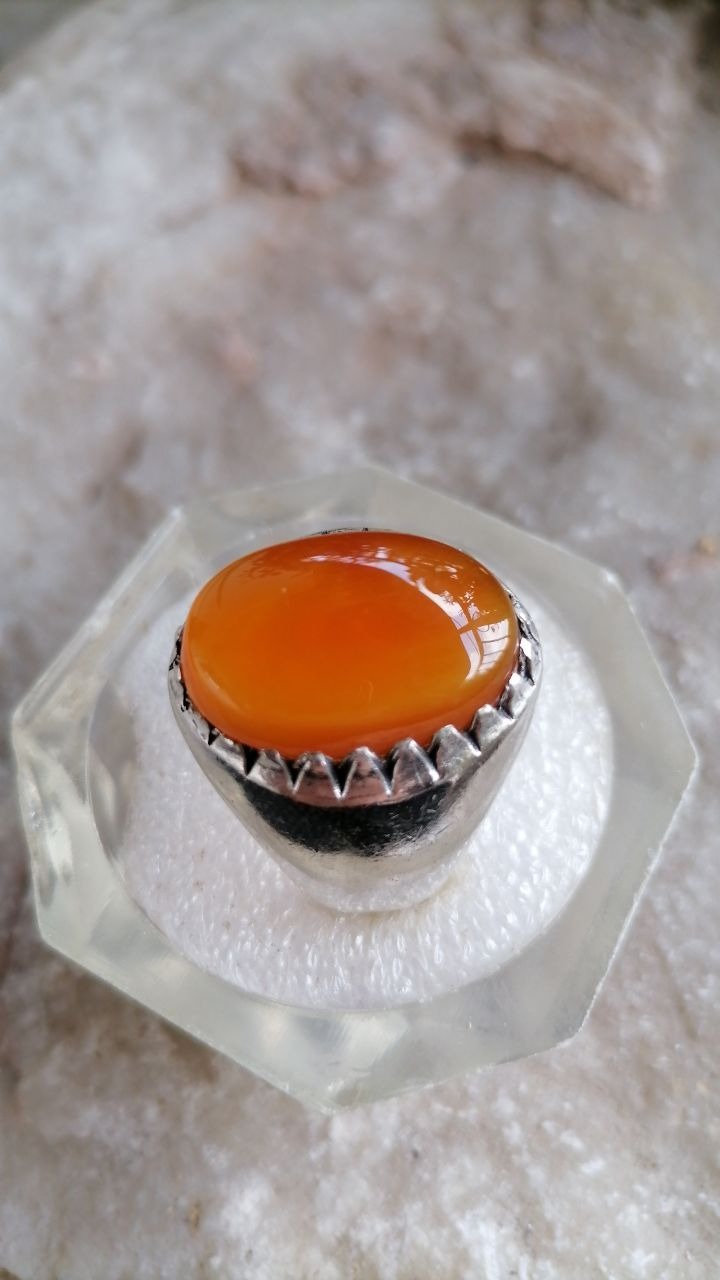 انگشتر نقره عقیق یمنی دستساز