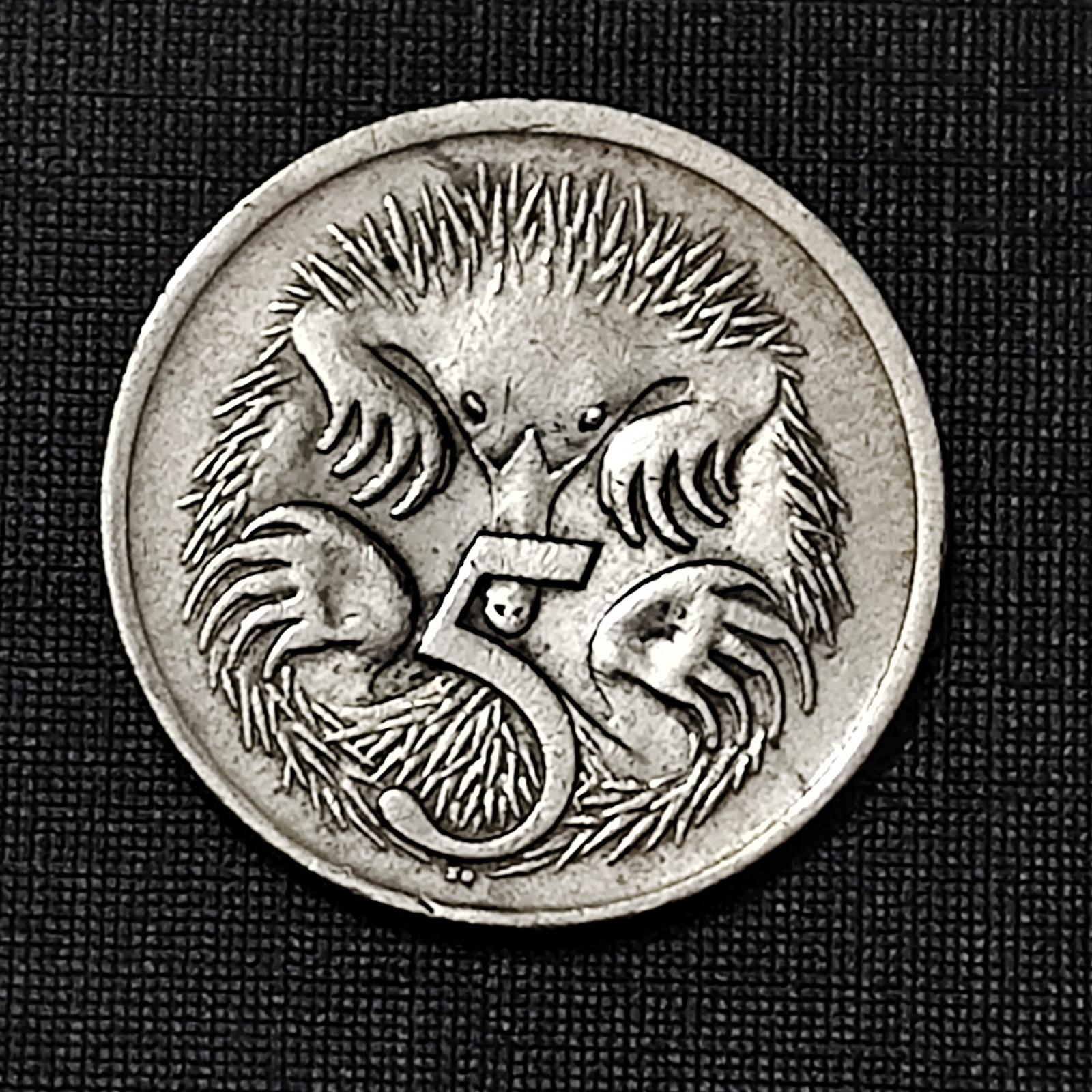 سکه خارجی 5سنت کمیاب استرالیا (مزایده)الیزابت1971
