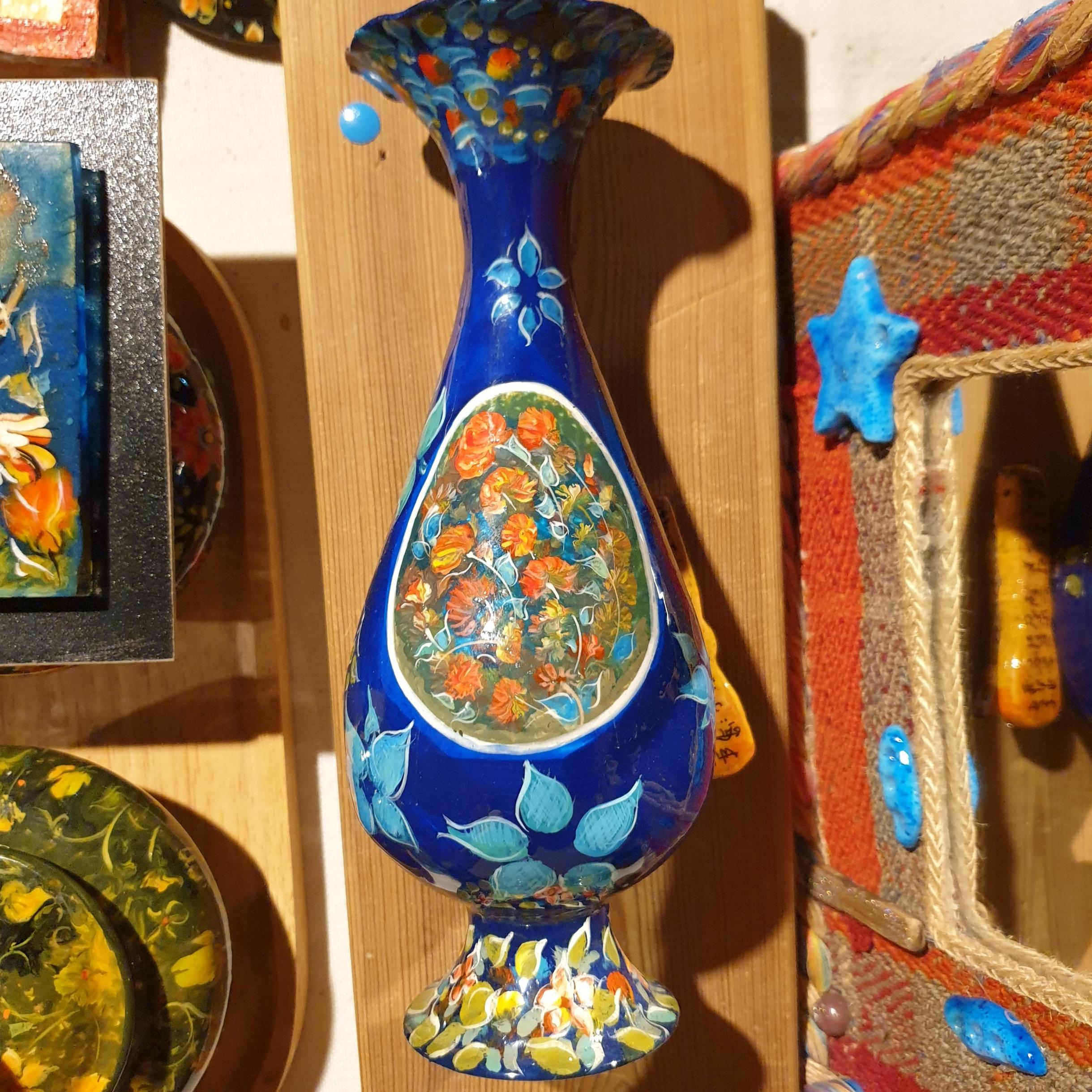 گلدان مینا پرداز کلکسیونی تک نسخه
